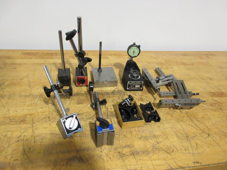 Magnetic Indicator Stands, Dow Gage w/ Federal .0001, Shop Made Fixtures- Auction Item
