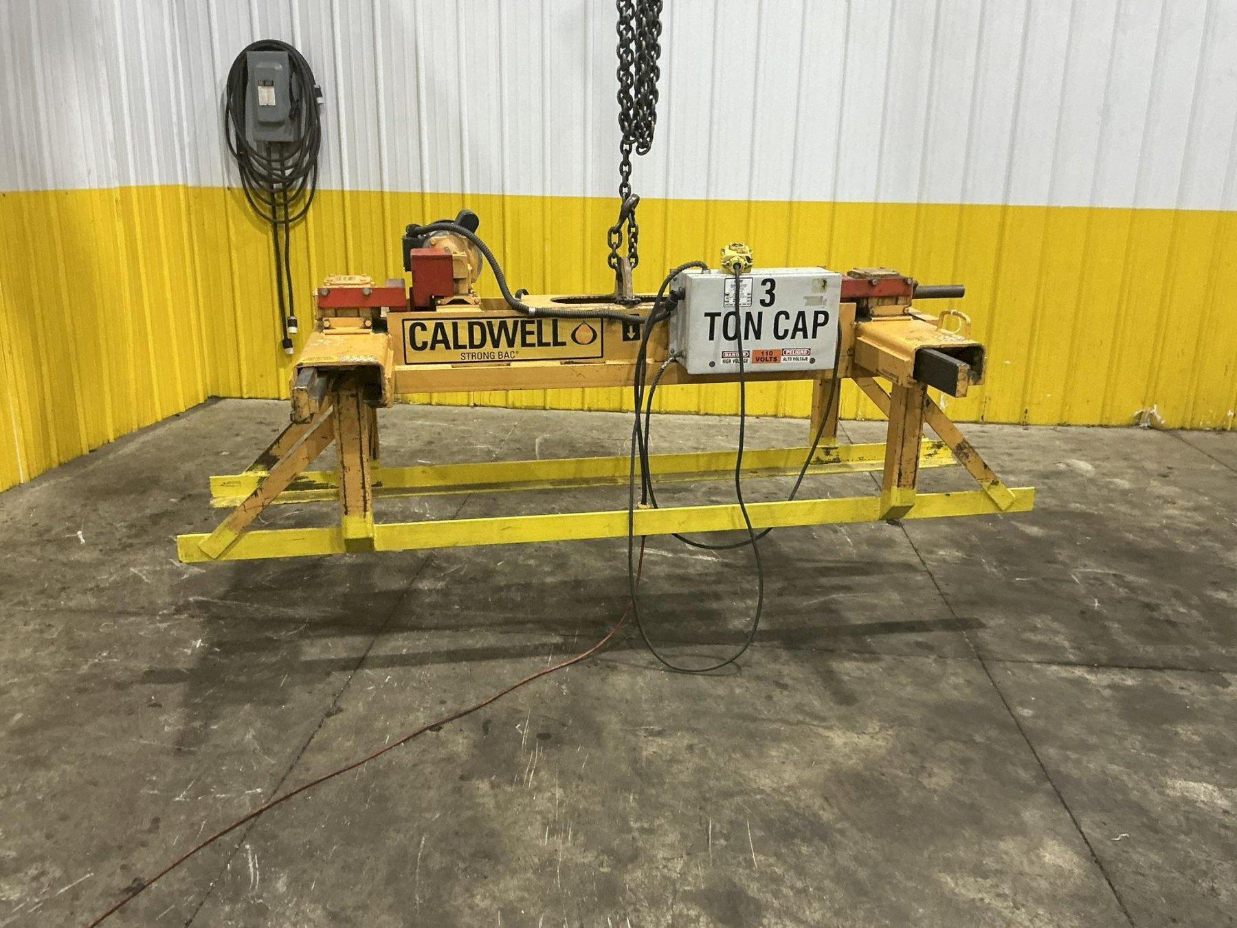 3 TON CALDWELL MODEL #60S-3-60 STRONG BAC POWERED MOTORIZED SHEET LIFTER: YOBRO #25899