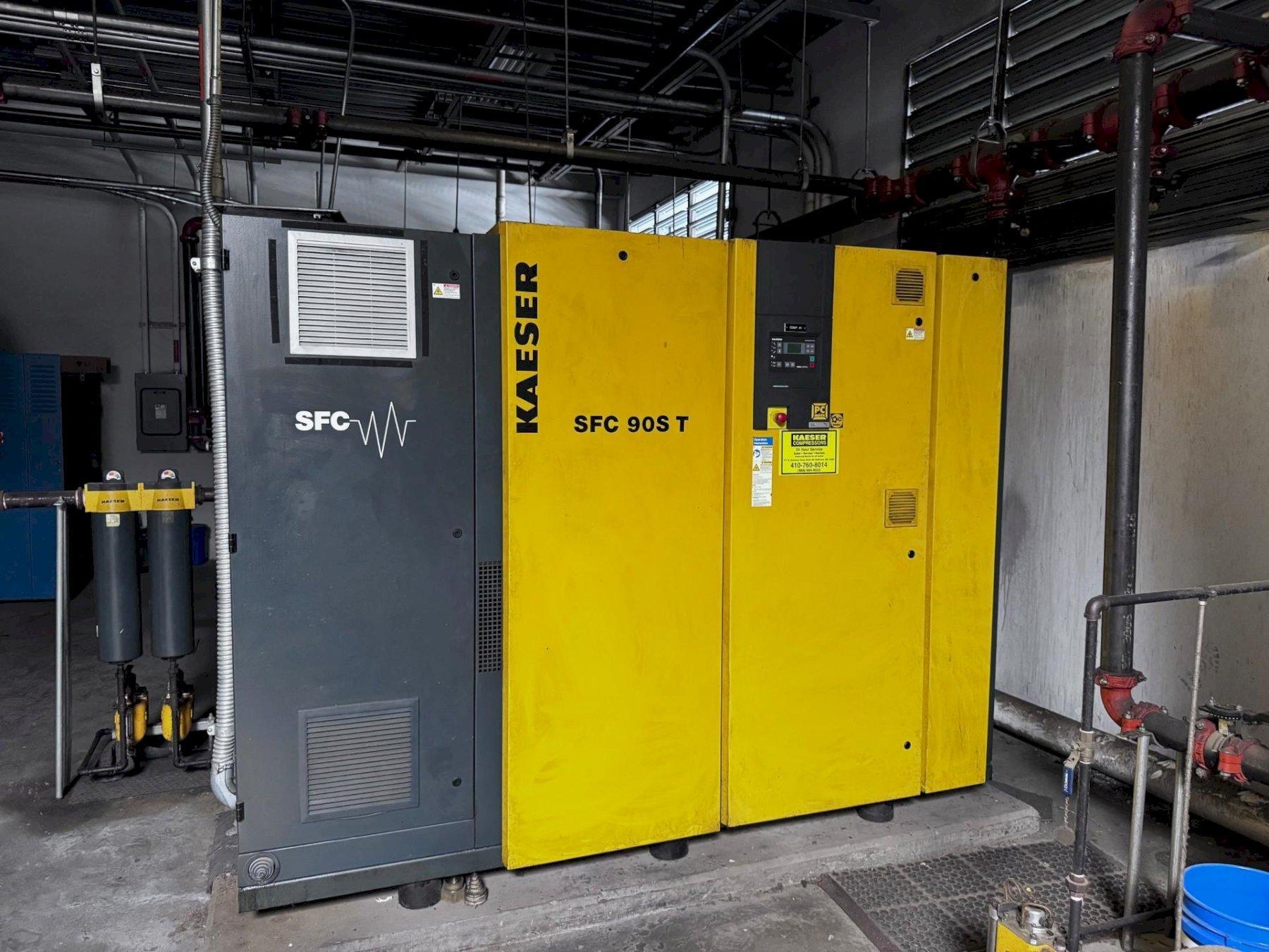 100 HP KAESER SFC 90ST ROTARY SCREW AIR COMPRESSOR. STOCK # 0671125