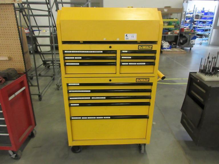 Dewalt 11-Drawer Rolling Tool Chest with Top and Bottom Units and Contents- Auction Item