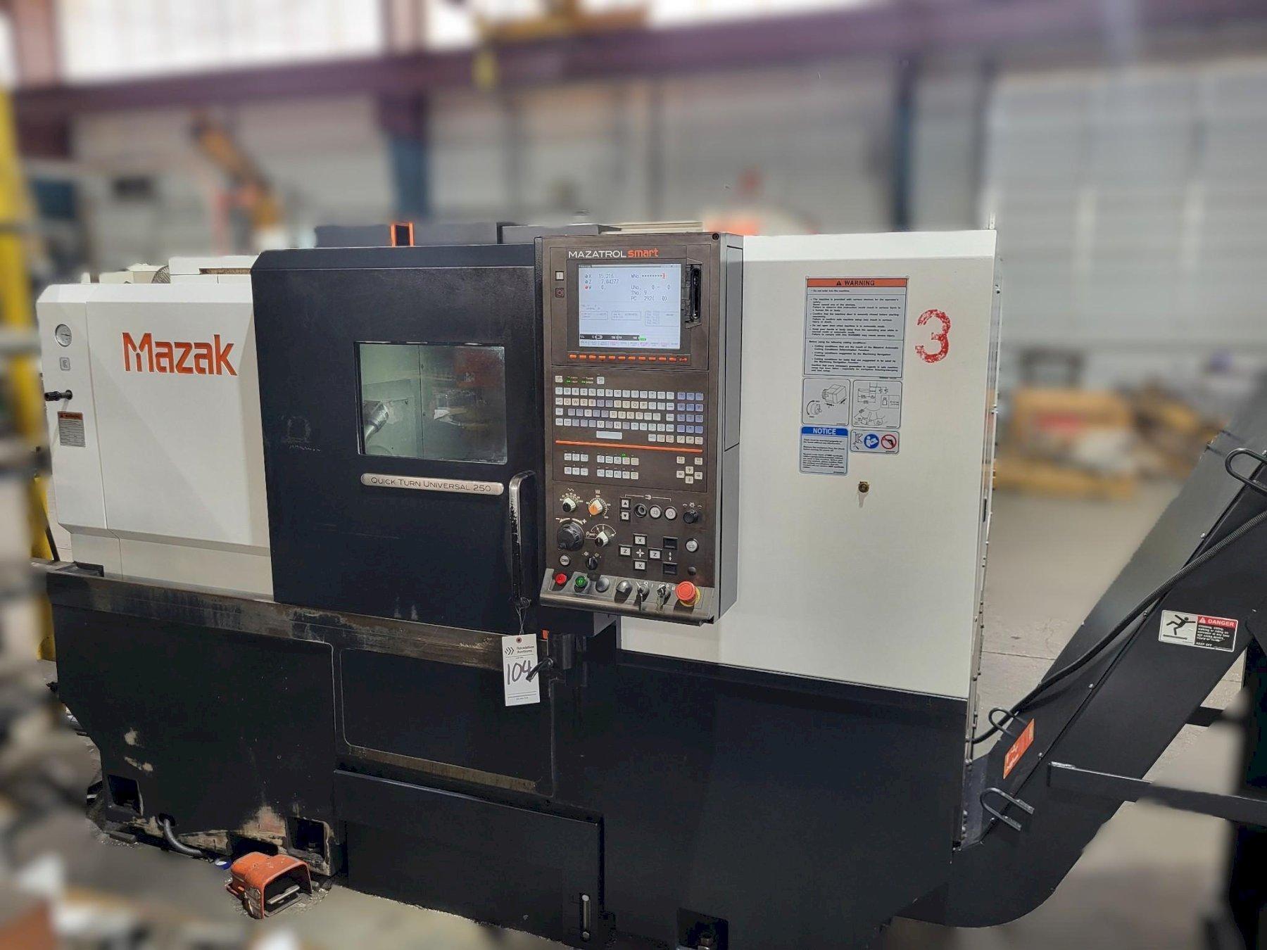MAZAK QUICK TURN UNIVERSAL 250 CNC LATHE, 2015 – Tool Setter, Tailstock, W-Axis