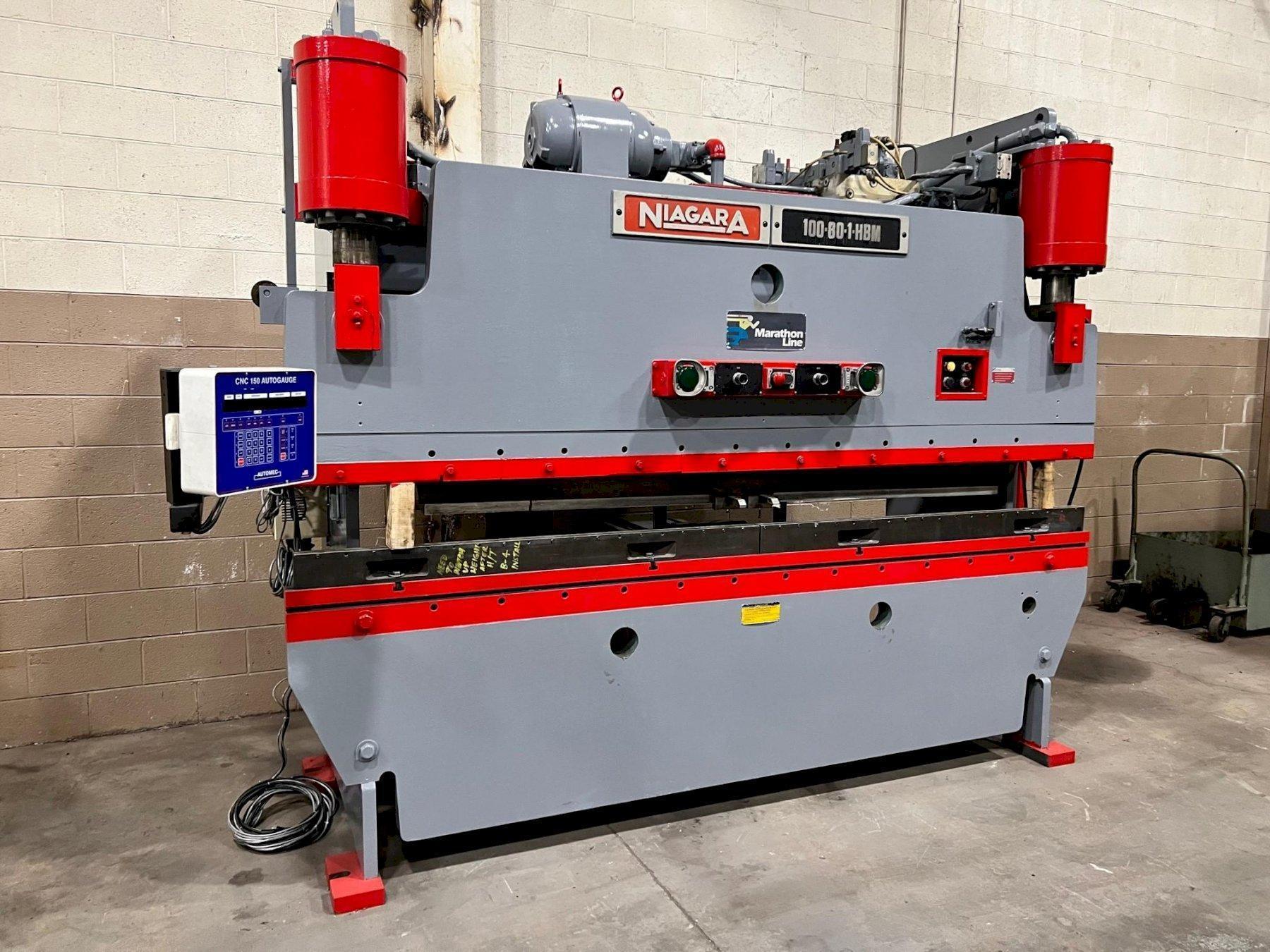 USED NIAGARA 10' X 100 TON 2-AXIS CNC PRESS BRAKE Stock# 10966, Year: 1984