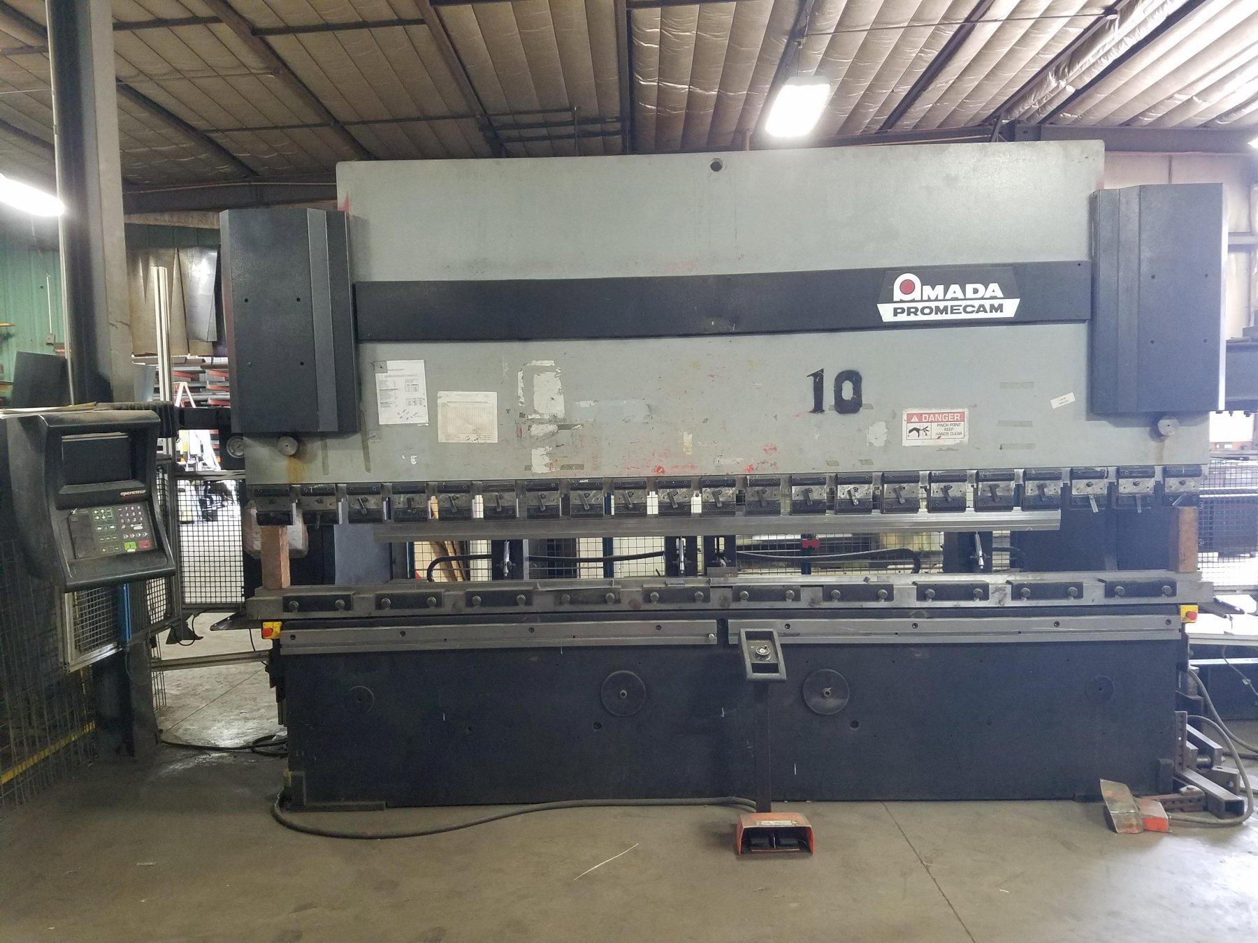 187 TON AMADA HFB 170-40, 167"/148" LENGTH, OPERATOR 8 AXIS CONTROL, 6 AXIS BACK GAUGE, 4 WORK STOPPERS, 1995