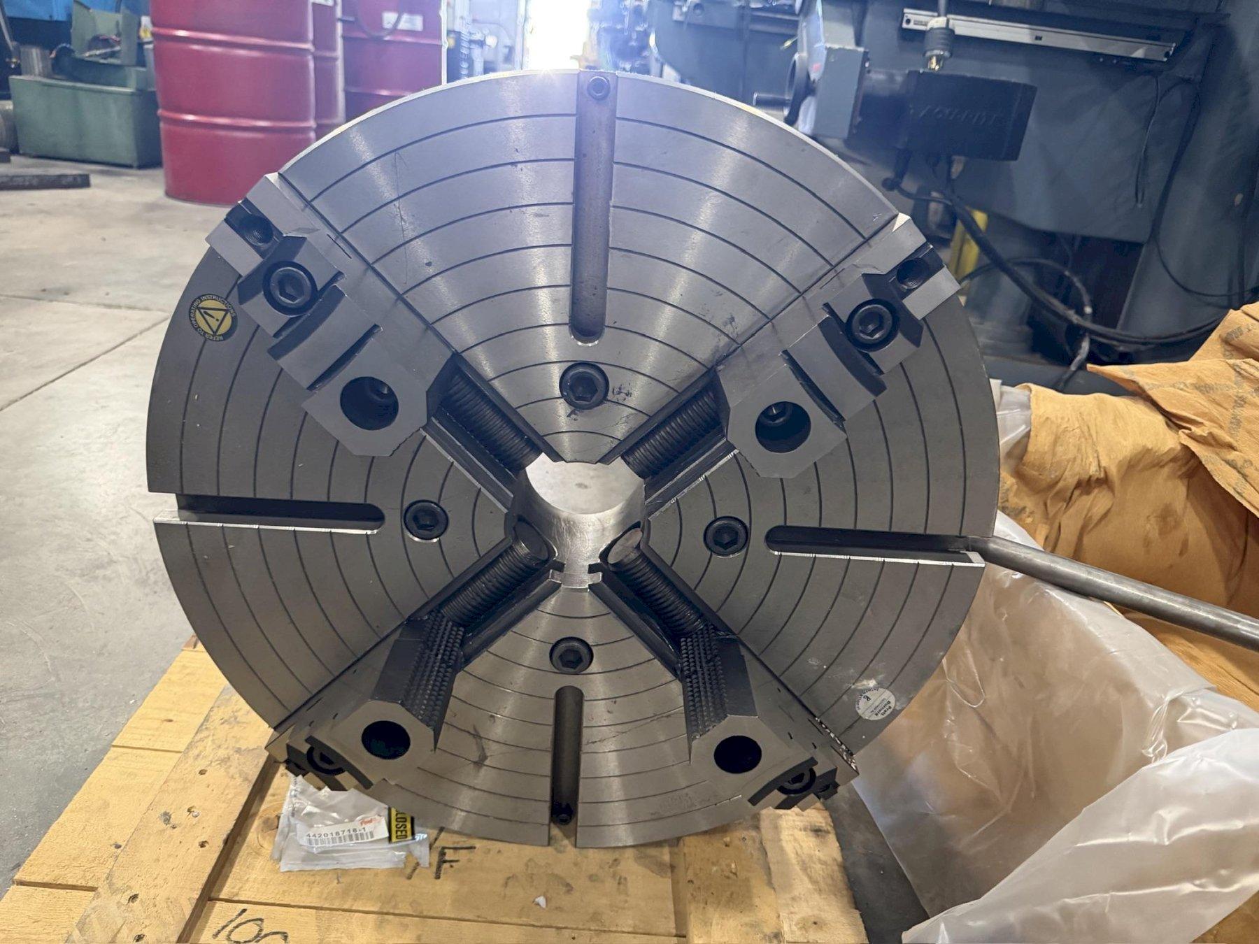 24" PRATT BURNERD UNUSED MANUAL 4 JAW FLAT BACK CHUCK