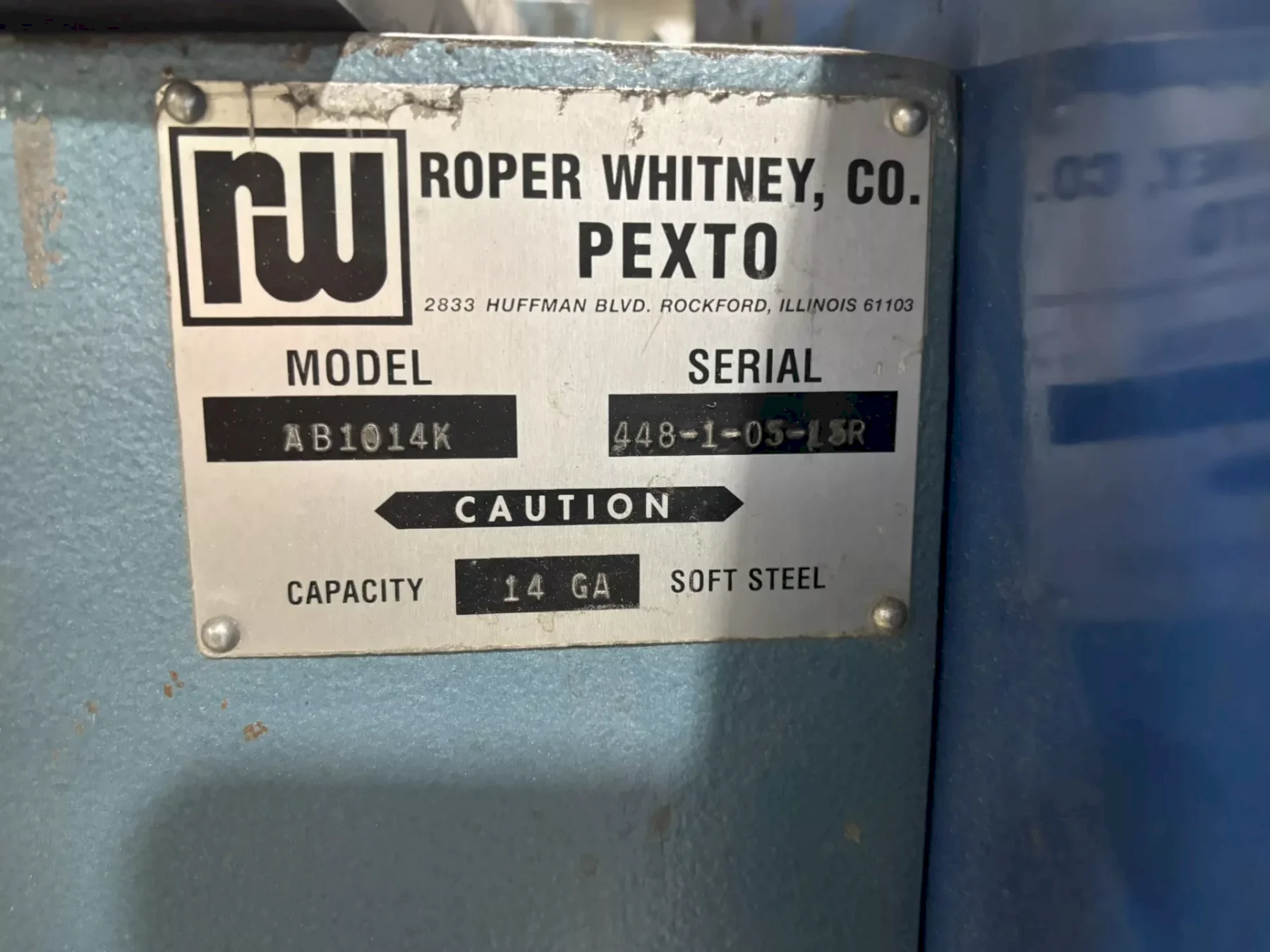 ROPER WHITNEY AUTOBRAKE CNC FOLDER MODEL AB1014K