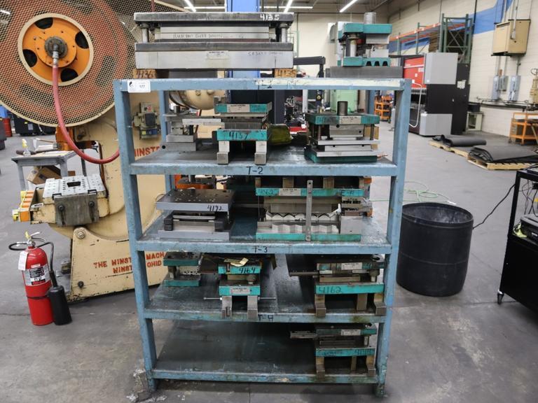 Press Dies on Steel Rack- Auction Item