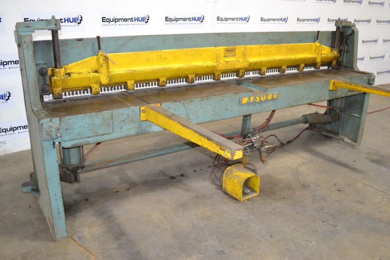 Wysong A-120 10′ x 18 Ga. Air Powered Pneumatic Shear