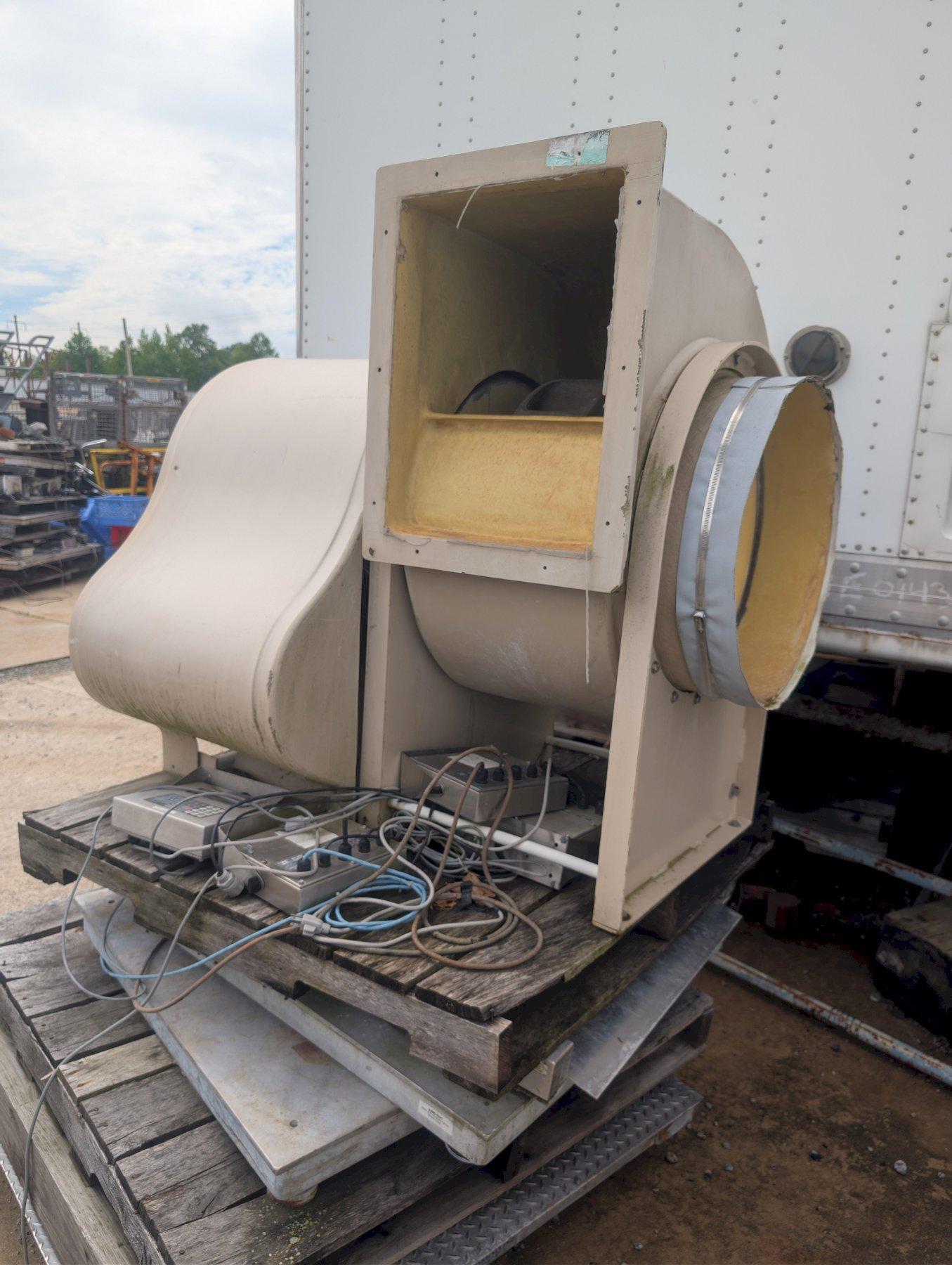 Industrial FRP Fiberglass Centrifugal Blower Exhaust Fan Stiavelli Irio 15HP 11kW