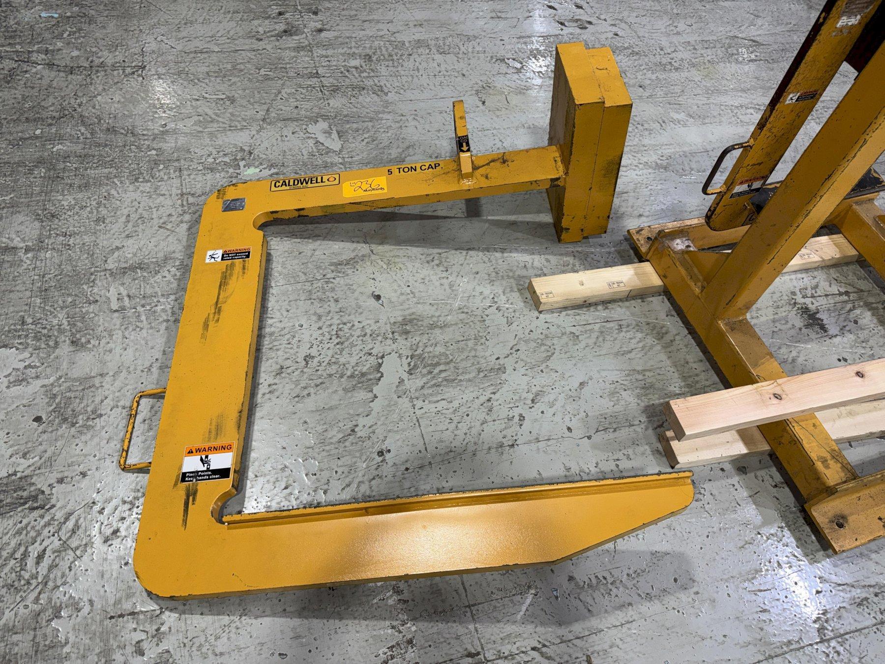5 TON (10,000 LBS) X 48" CALDWELL MODEL H2S-5-48 COIL LIFTING C-HOOK: YOBRO #25942