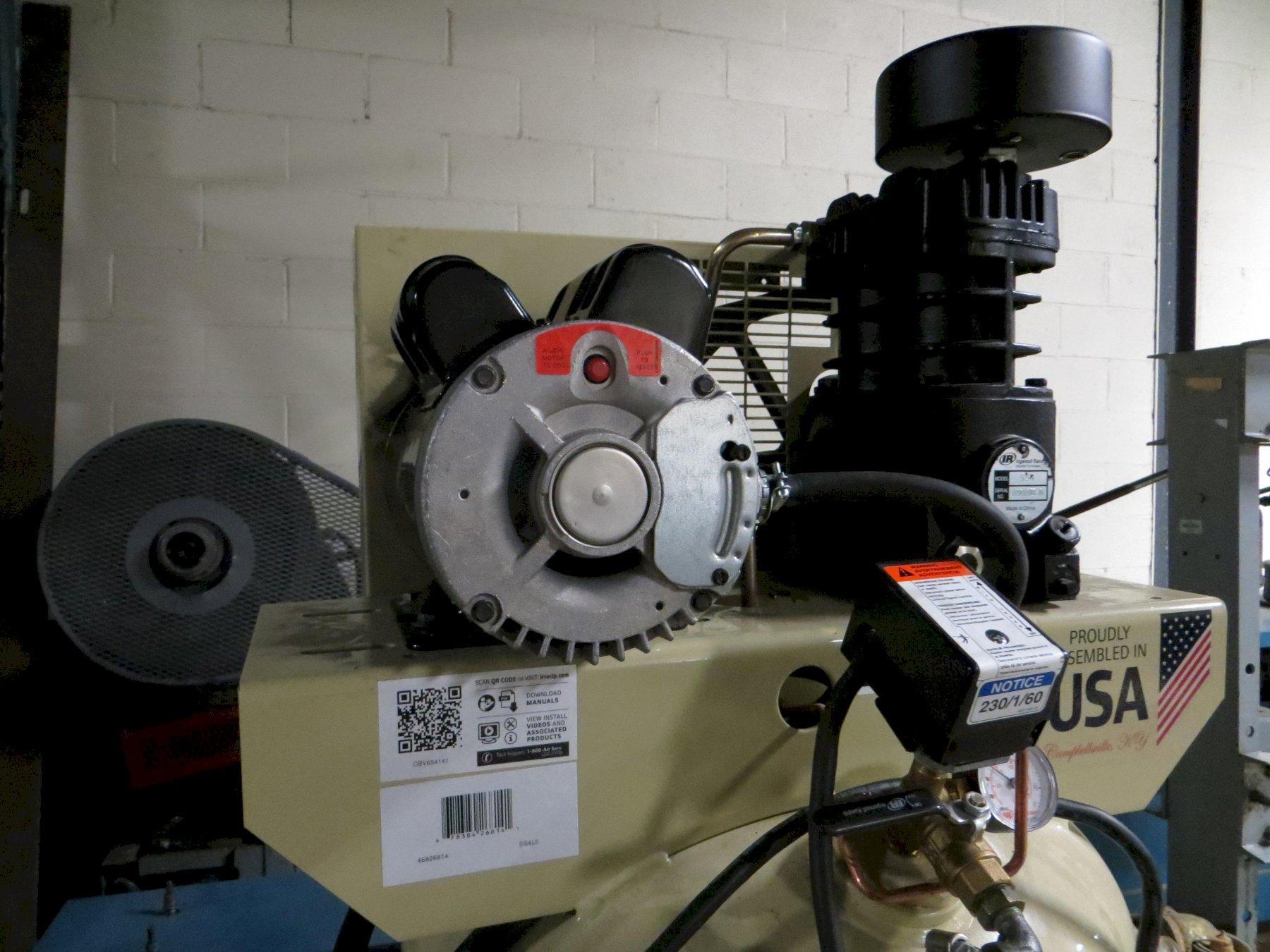 5 HP, Ingersoll Rand Vertical Air Compressor, 60 Gallon Tank, 230 Volt, Single Phase