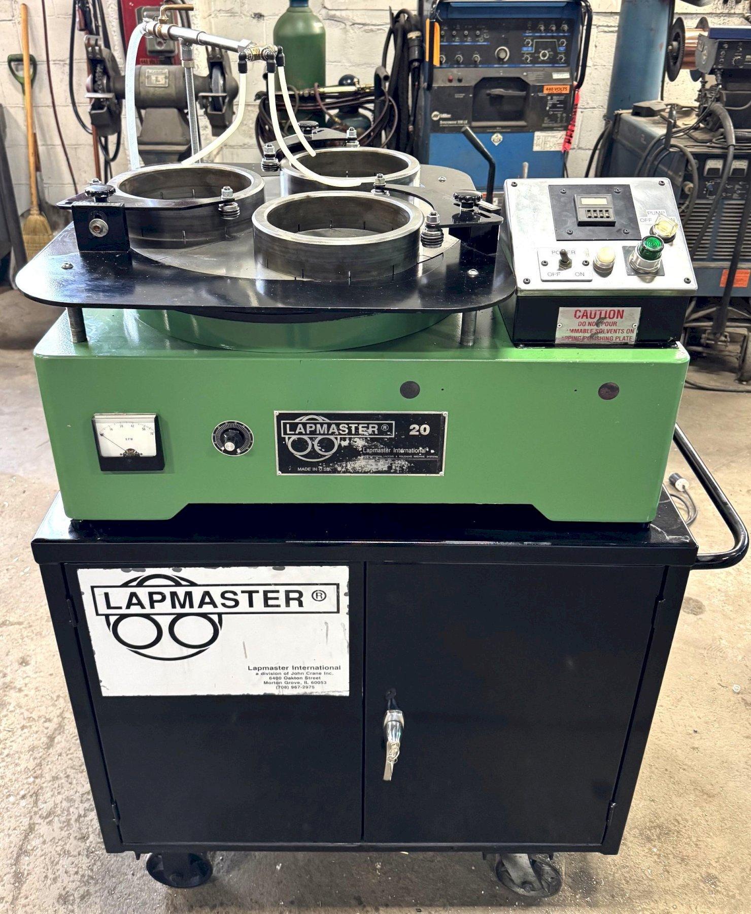 20" Lapmaster Lapping Machine No. 20G, (3) Rings, Open Face, Bench Model