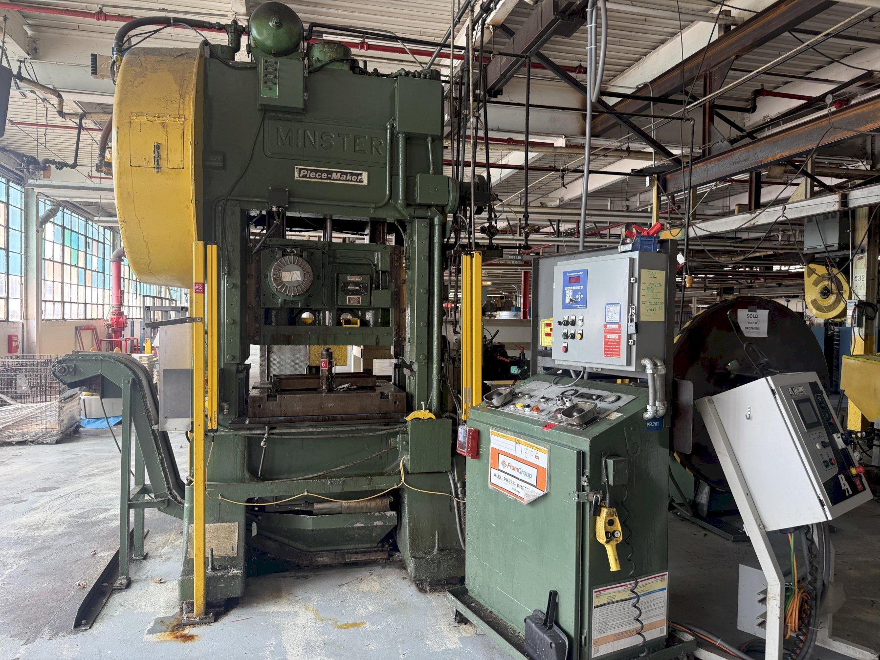 75 TON MINSTER MODEL P2-75 STRAIGHT SIDE PRESS, 3" STROKE: YOBRO #26206