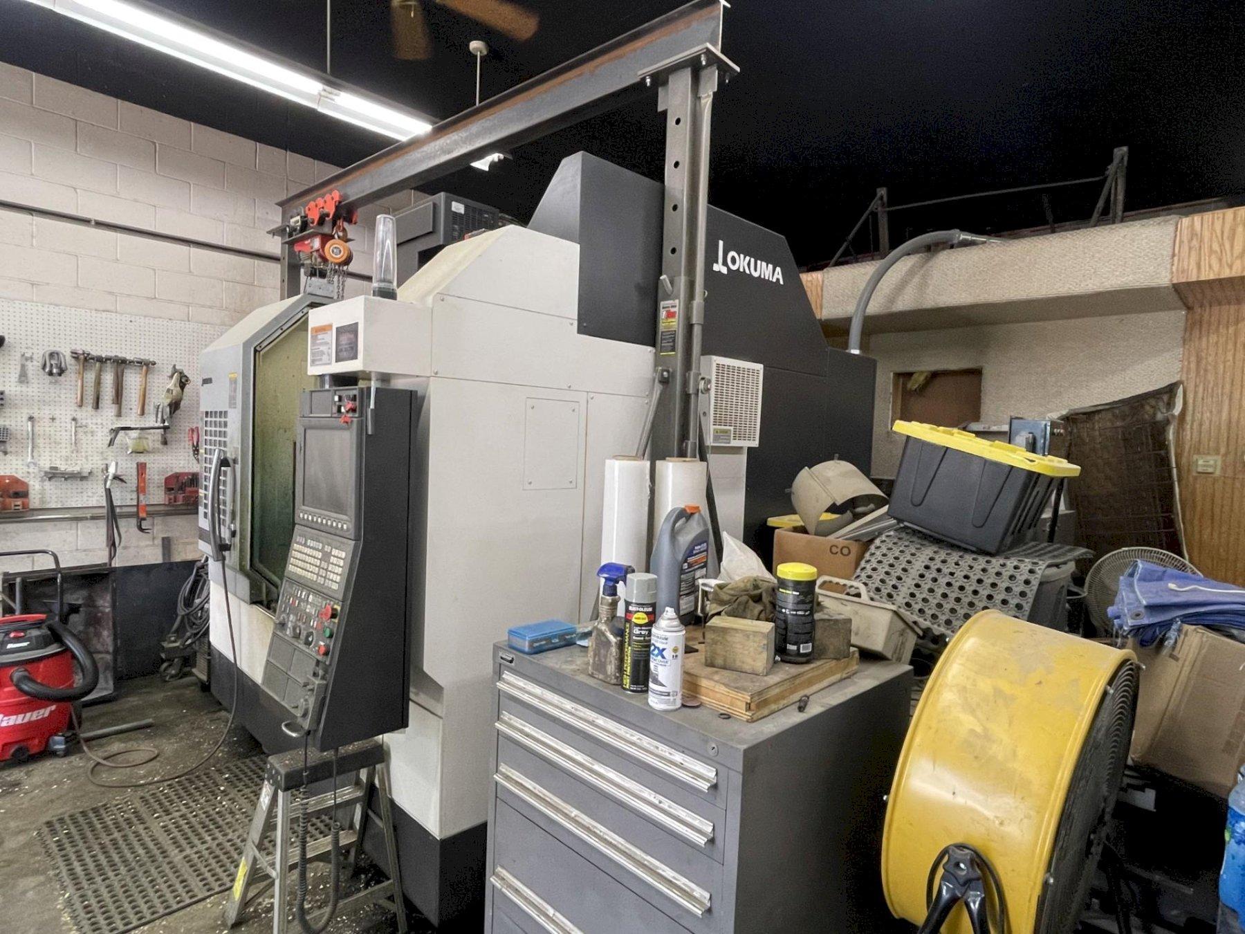 2014 Okuma Genos M560-V Bridge-Style CNC Vertical Machining Center with OSP-P300M Control