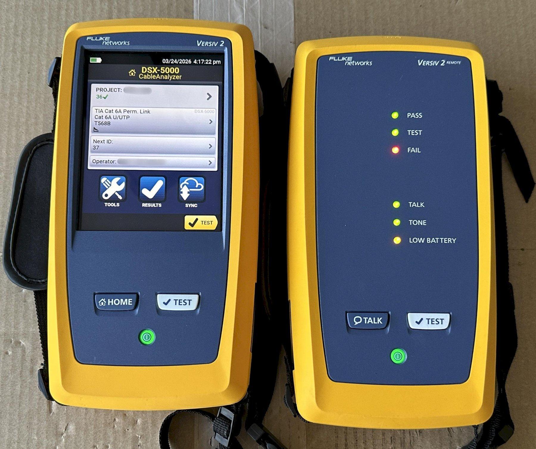 Fluke Electronics DSX2-5000 Fluke Electronics Corp. GHZ DSX Cable Analyzer V2