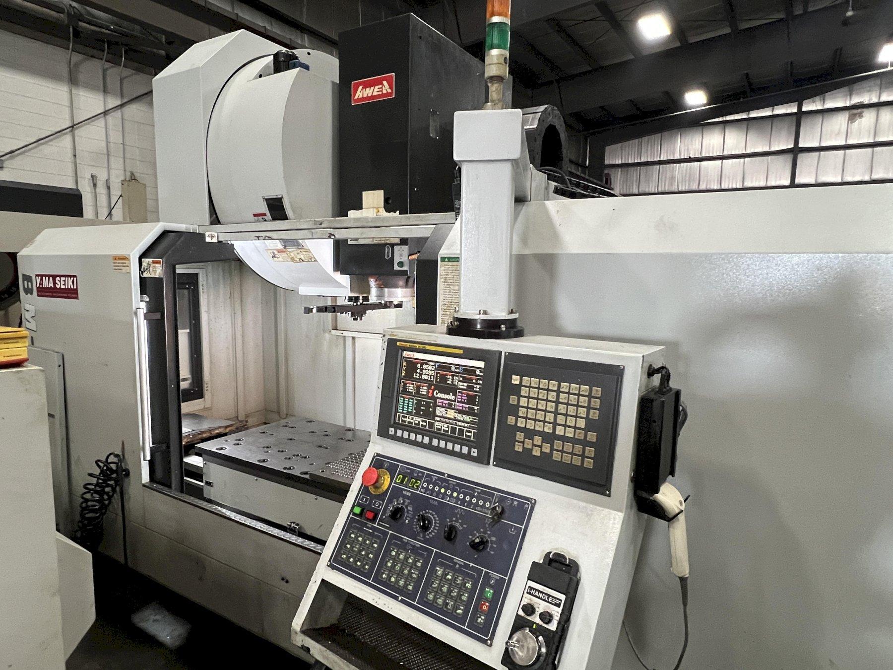 YAMA SEIKI BM-1460, VERTICAL MACHINING CENTER, 55" x 23" x 23" 6,000 RPM, 4TH AXIS, 2011
