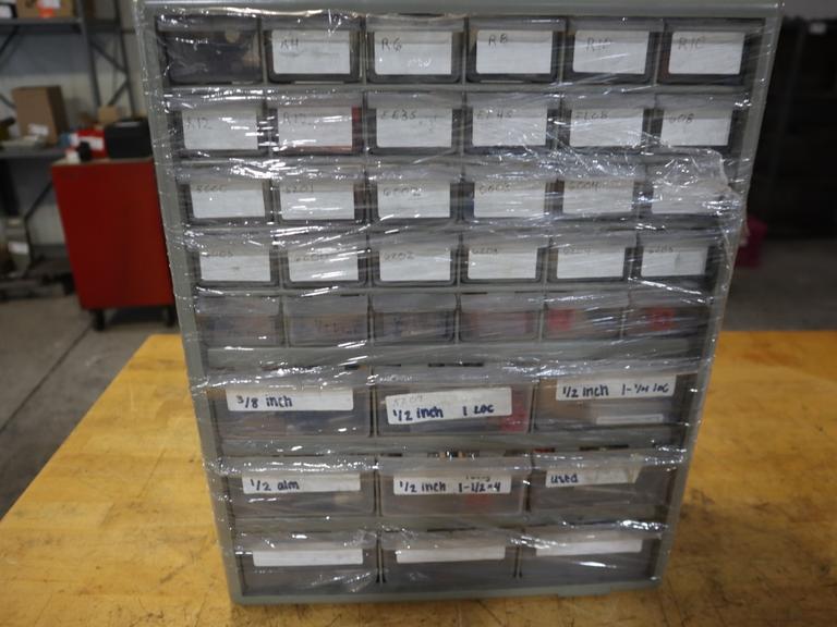 Multi-Bin Cabinet with Bearings and Carbide End Mills- Auction Item