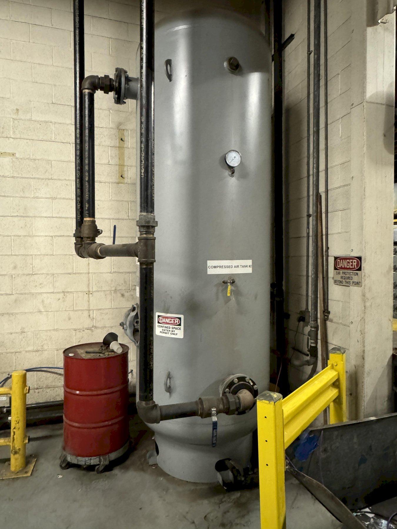 Industrial Air Vertical Receiver Air Pressure Tank 4' Diameter, 10' High