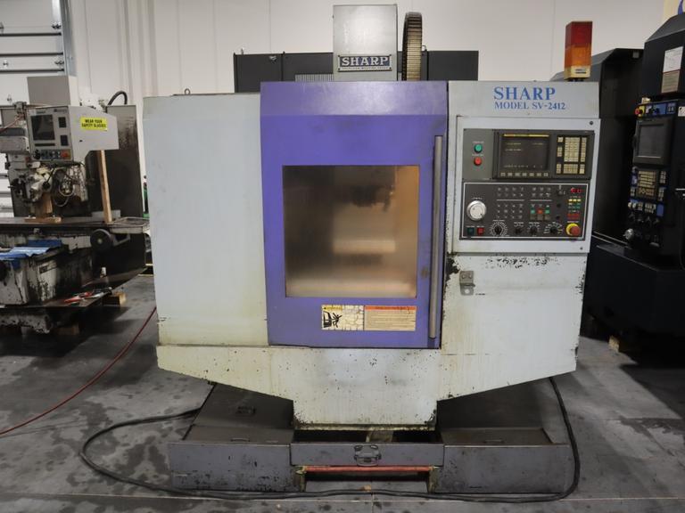 Sharp Model SV-2412 3-Axis CNC Machining Center, 8K Spindle, Coolant Pump and Tank- Auction Item