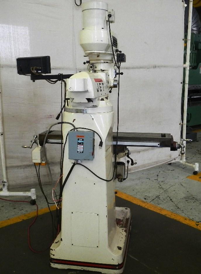 9" x 49" JET Vertical Milling Machine Model JTM-4VS,  3 HP