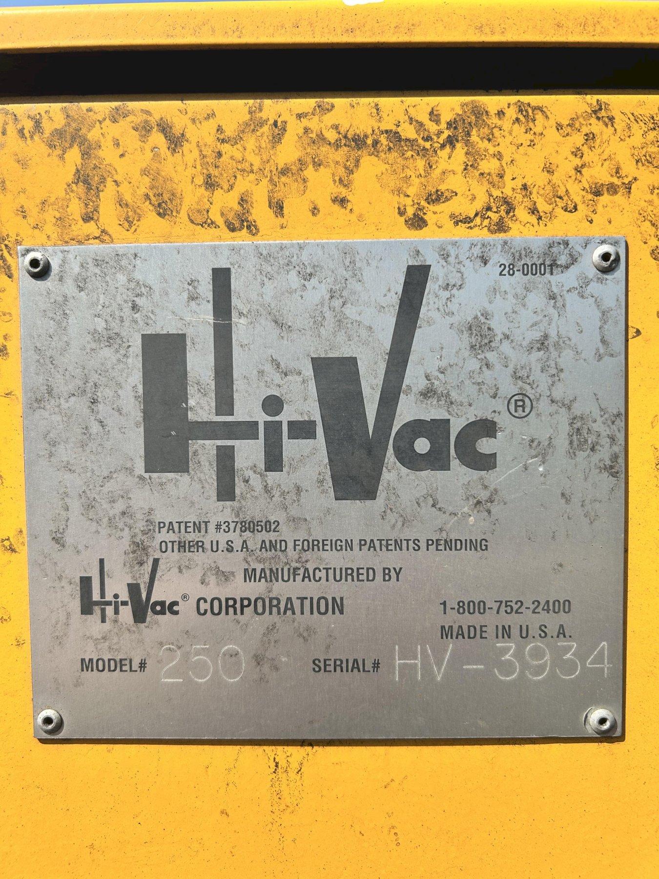 HYVAC model 250 vacuum s/n HV3439