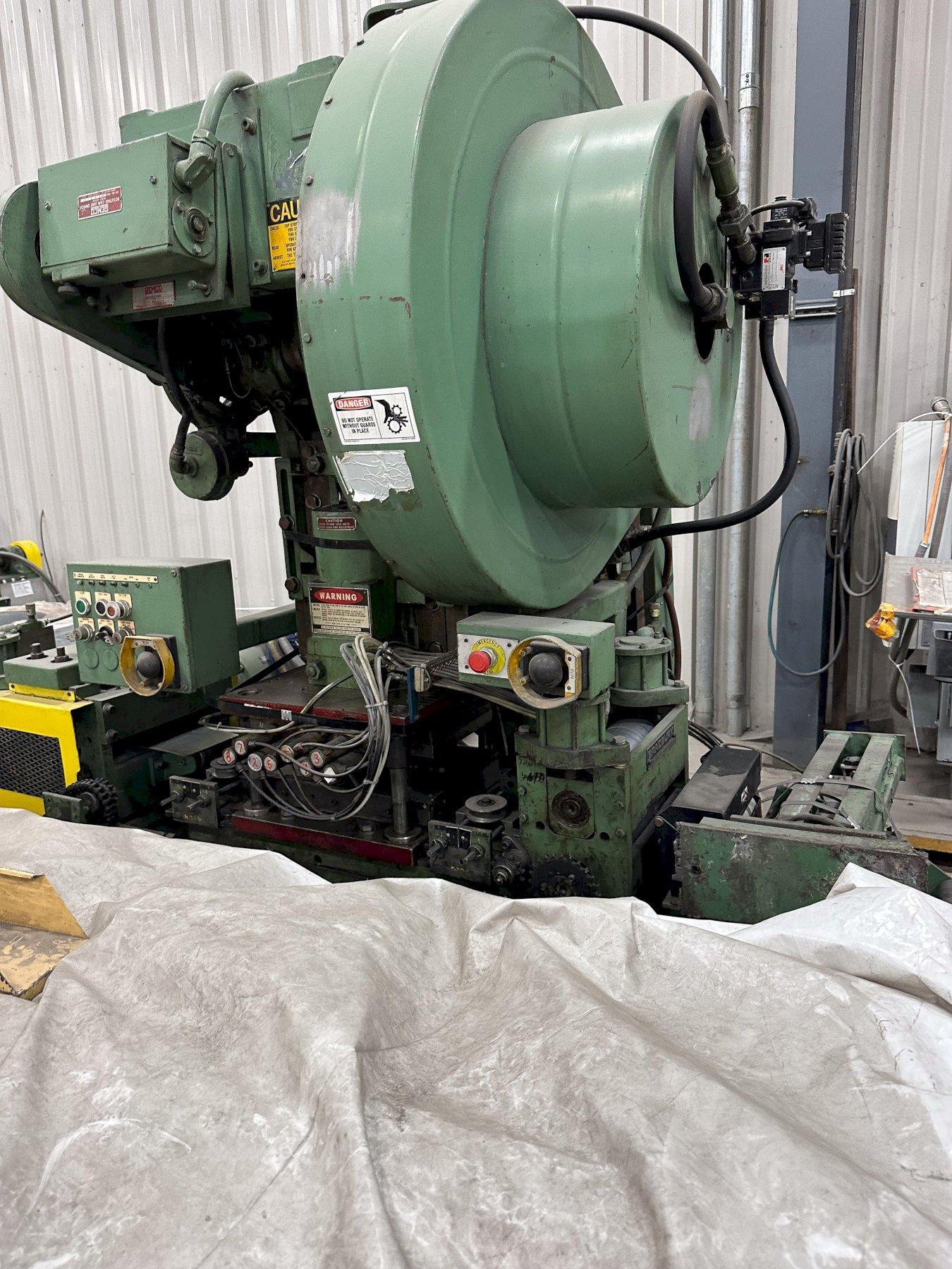 45 TON SOUTH BEND JOHNSON MODEL #45FW-AC OBI STAMPING PRESS 3” STROKE: YOBRO #24949