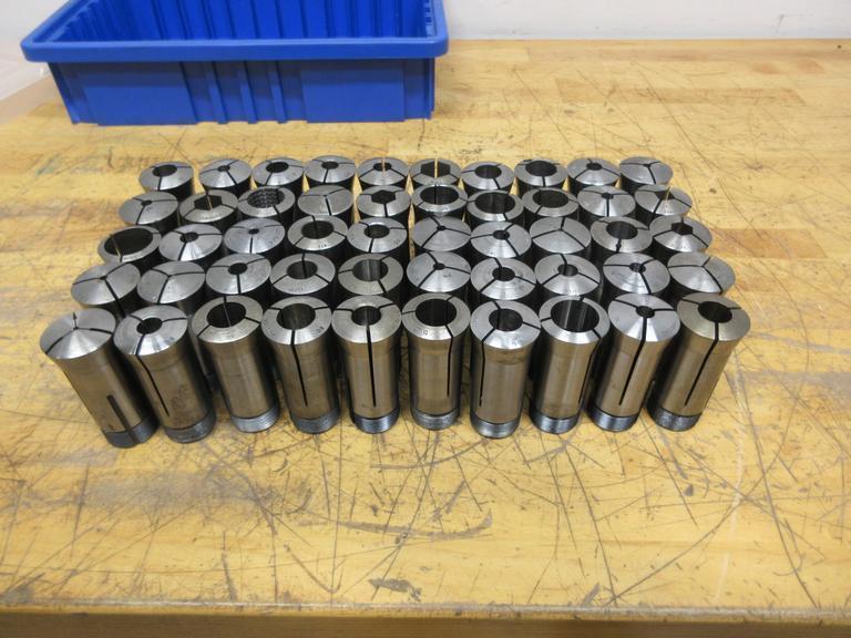 Hardinge 5C Collets (50pcs), Assorted Diameters and Shapes - Auction Item
