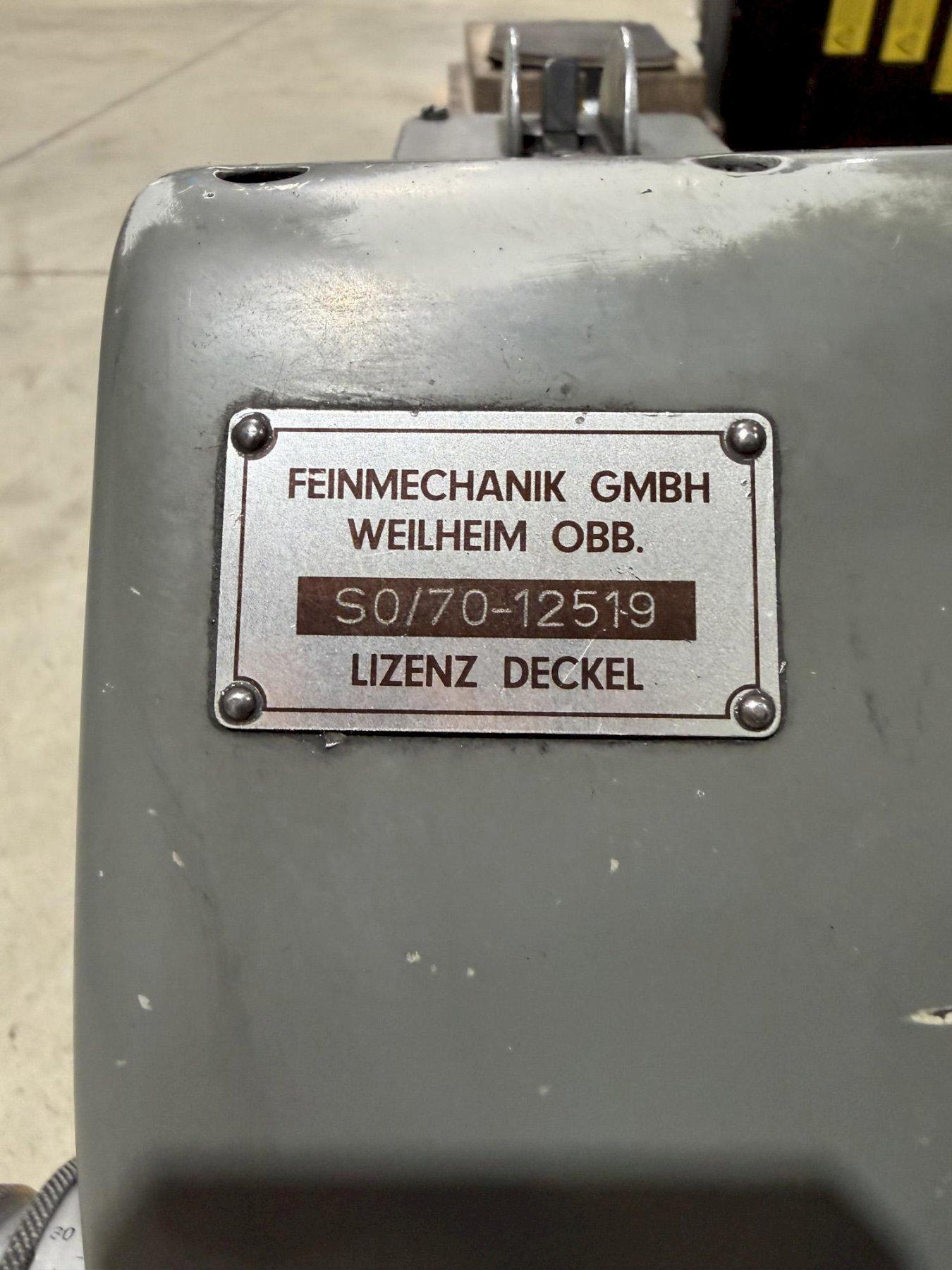 Feinmechanik GMBH Lizenz Deckel Model SO Single Lip Grinder
