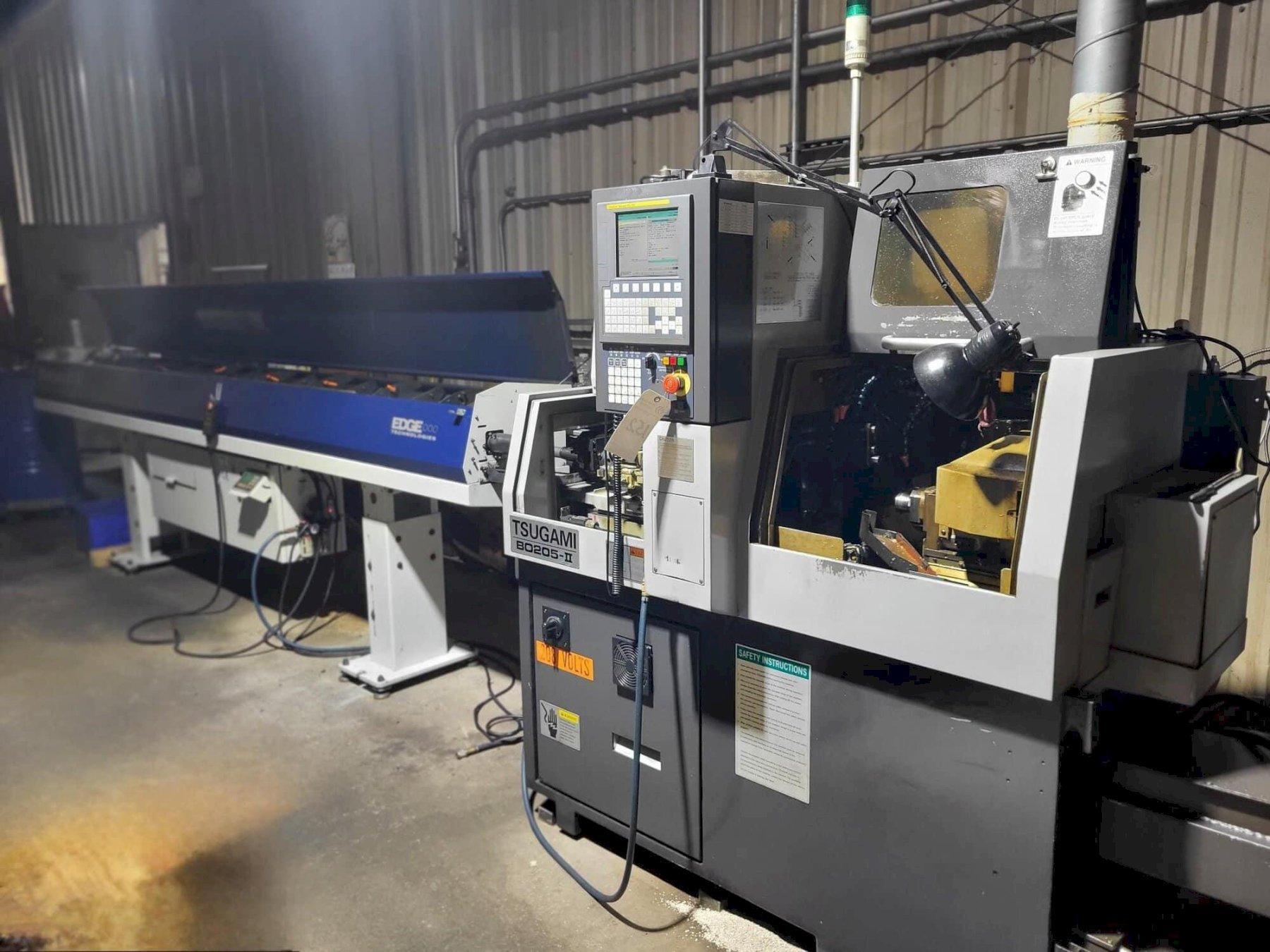 Tsugami B0205-II 5-Axis CNC Swiss Lathe, 2013 – Fanuc OI-TD Control, Edge Bar Feeder, High Pressure Coolant, Chip Conveyor