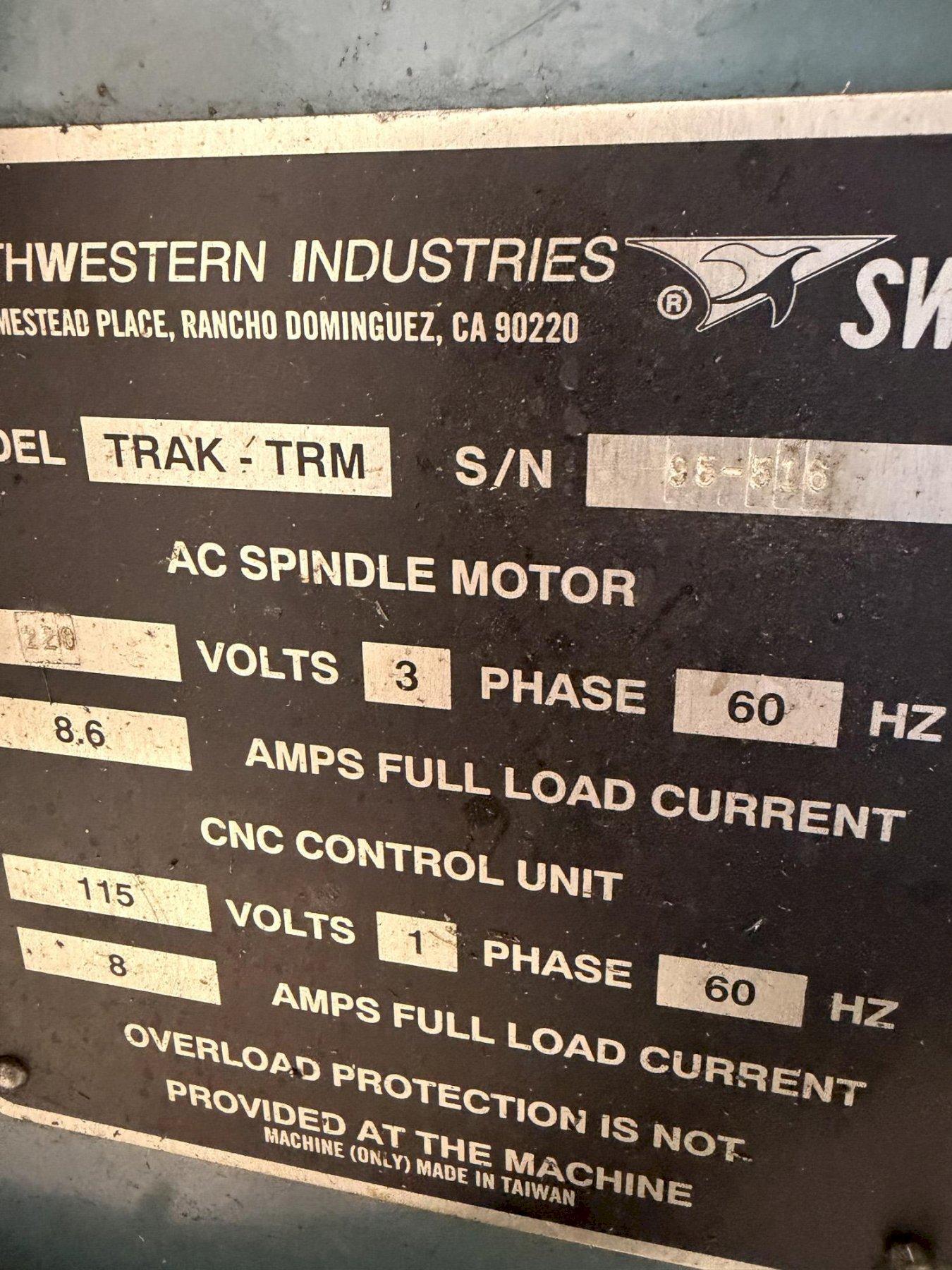 SWI Trak TRM 2 Axis CNC Vertical Bed Mill
