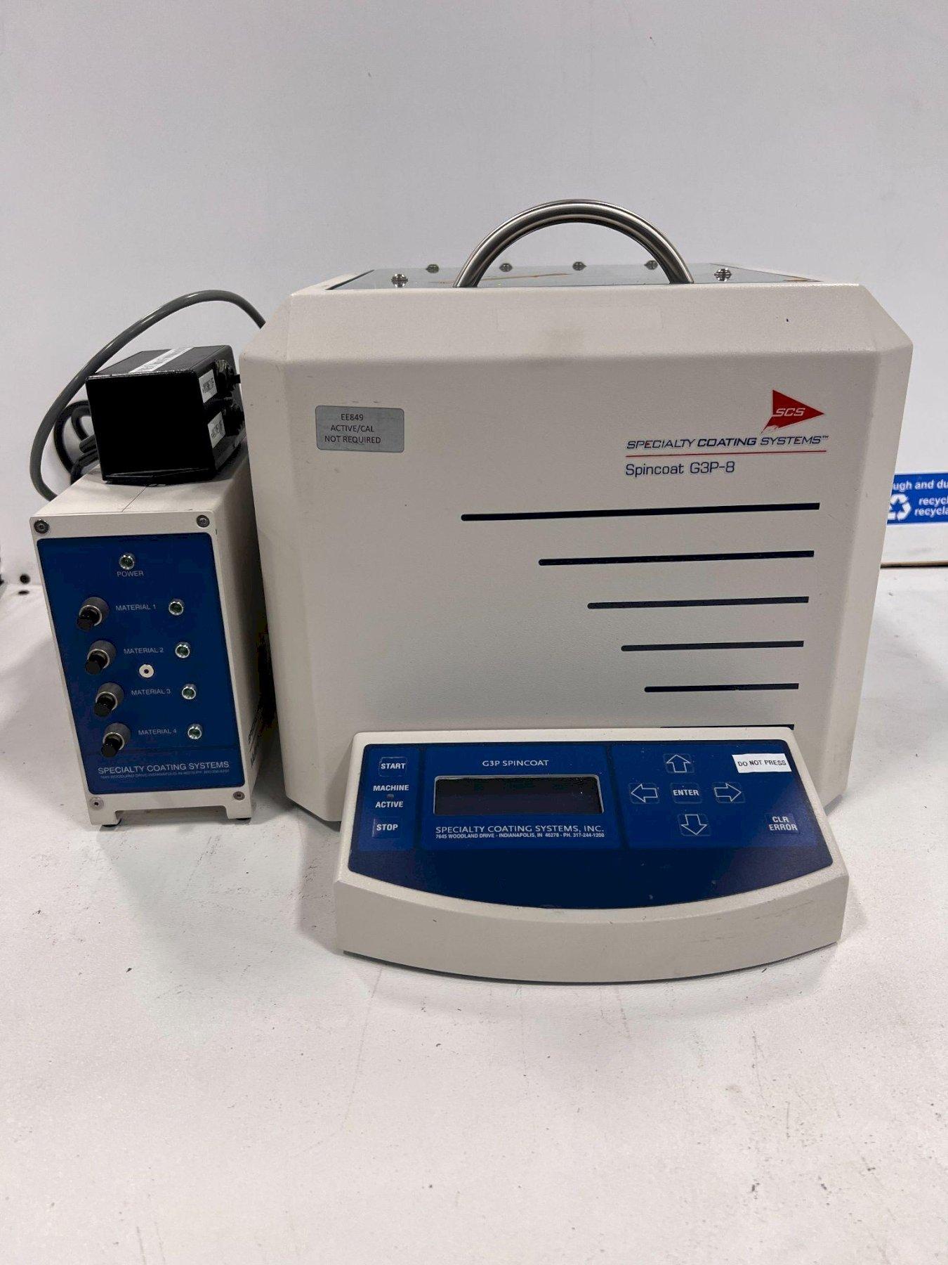 SPECIALTY COATINGS SPINCOAT G3P-8 PHOTORESIST COATER USED