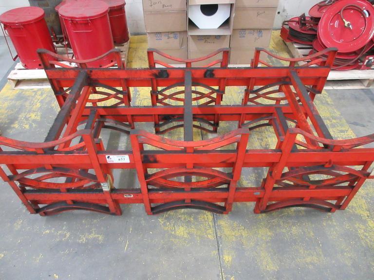Barrell Racks for 50 Gallon Drums, (4) Racks with 3 Stations each- Auction Item