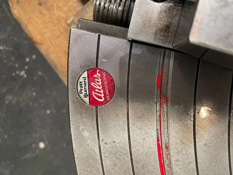 32” PRATT BURNERD ATLAS 4 Jaw Chuck Steel Hollow Spindle 14-1/2” Bore #5573