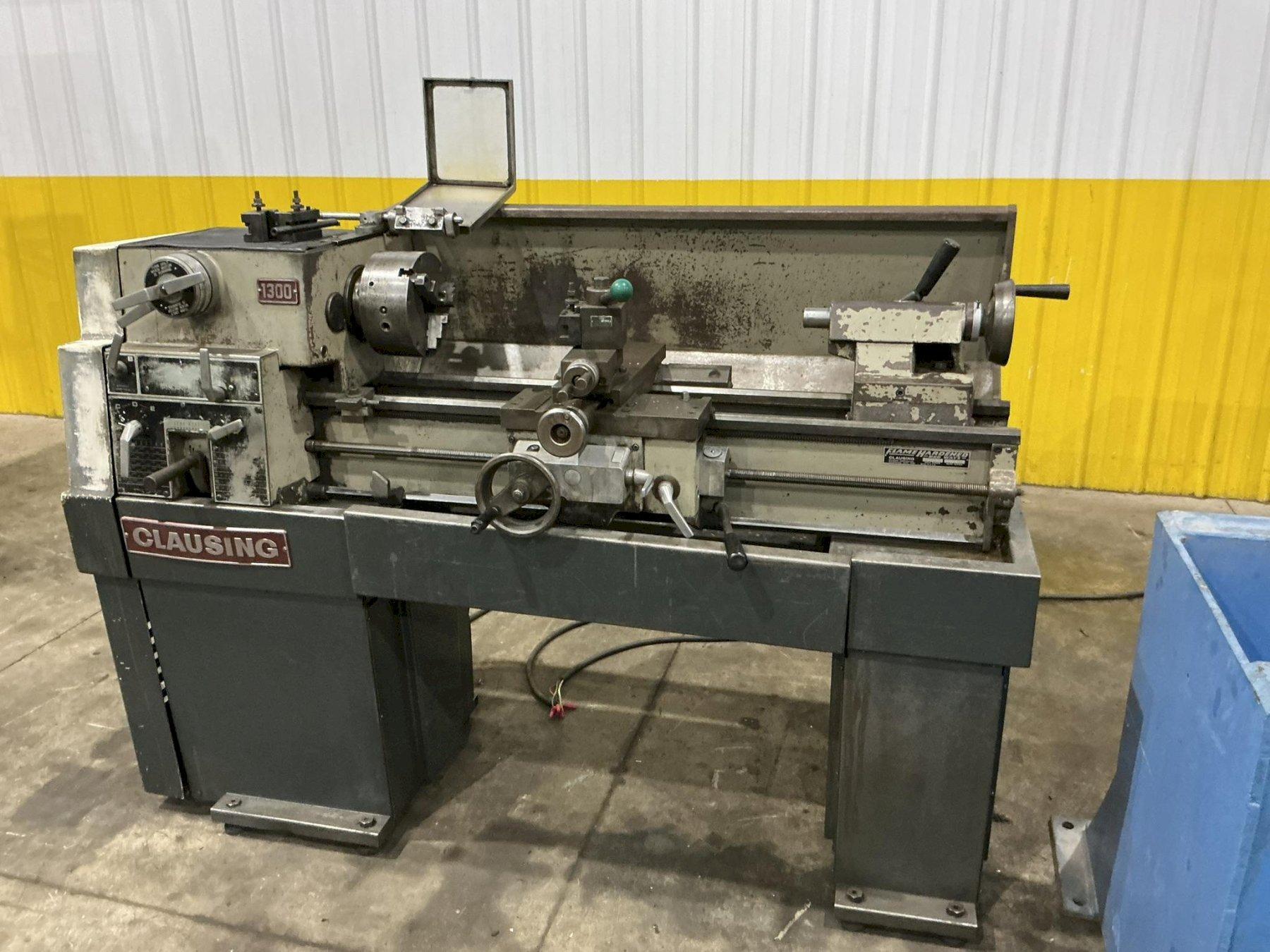 13" CLAUSING MODEL #1300 ENGINE LATHE, 1.75" HOLE : YOBRO #25355