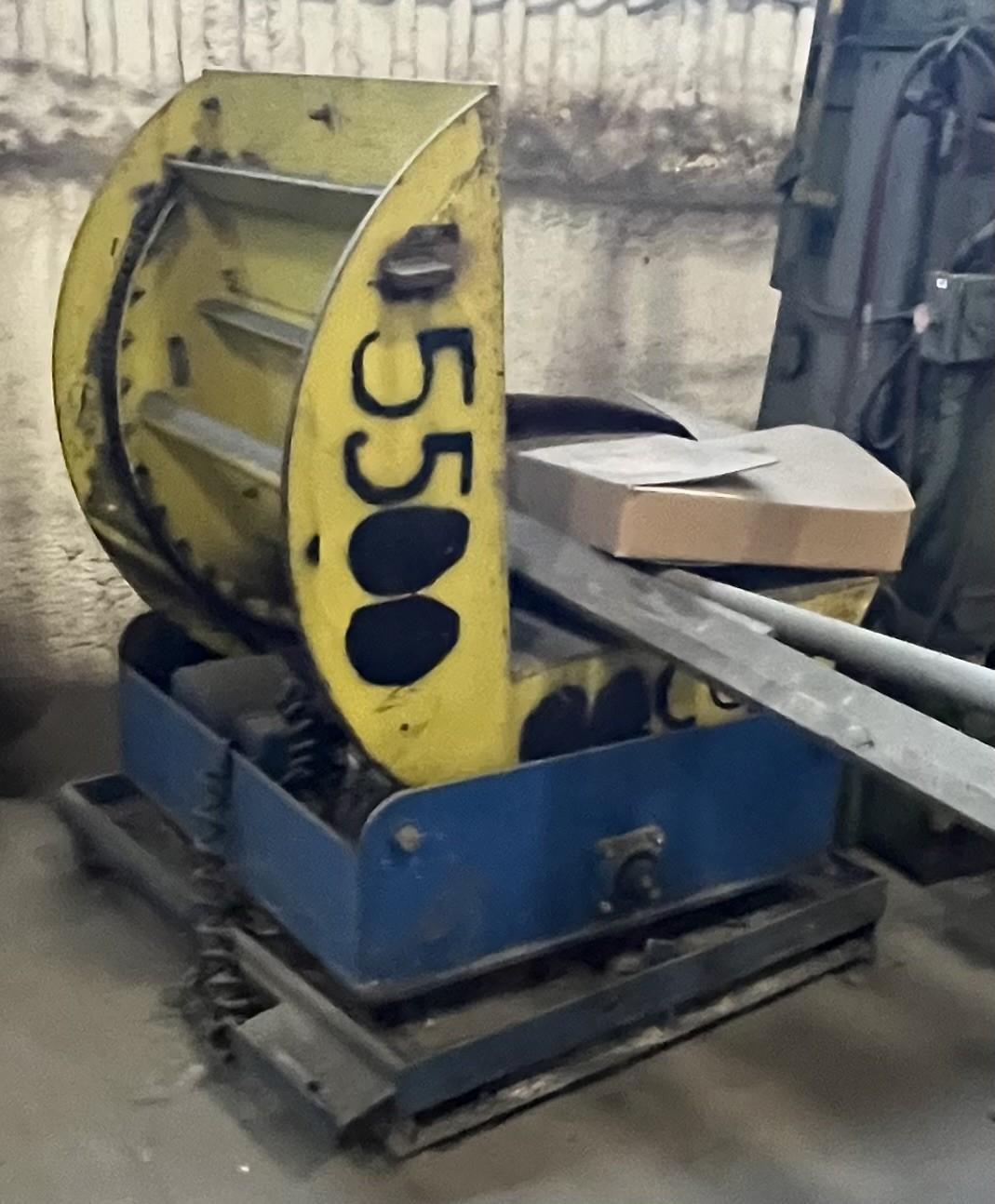 6,000# TURN OVER CRADLE UPENDER WITH POWER ROTATION BASE STOCK# 3883