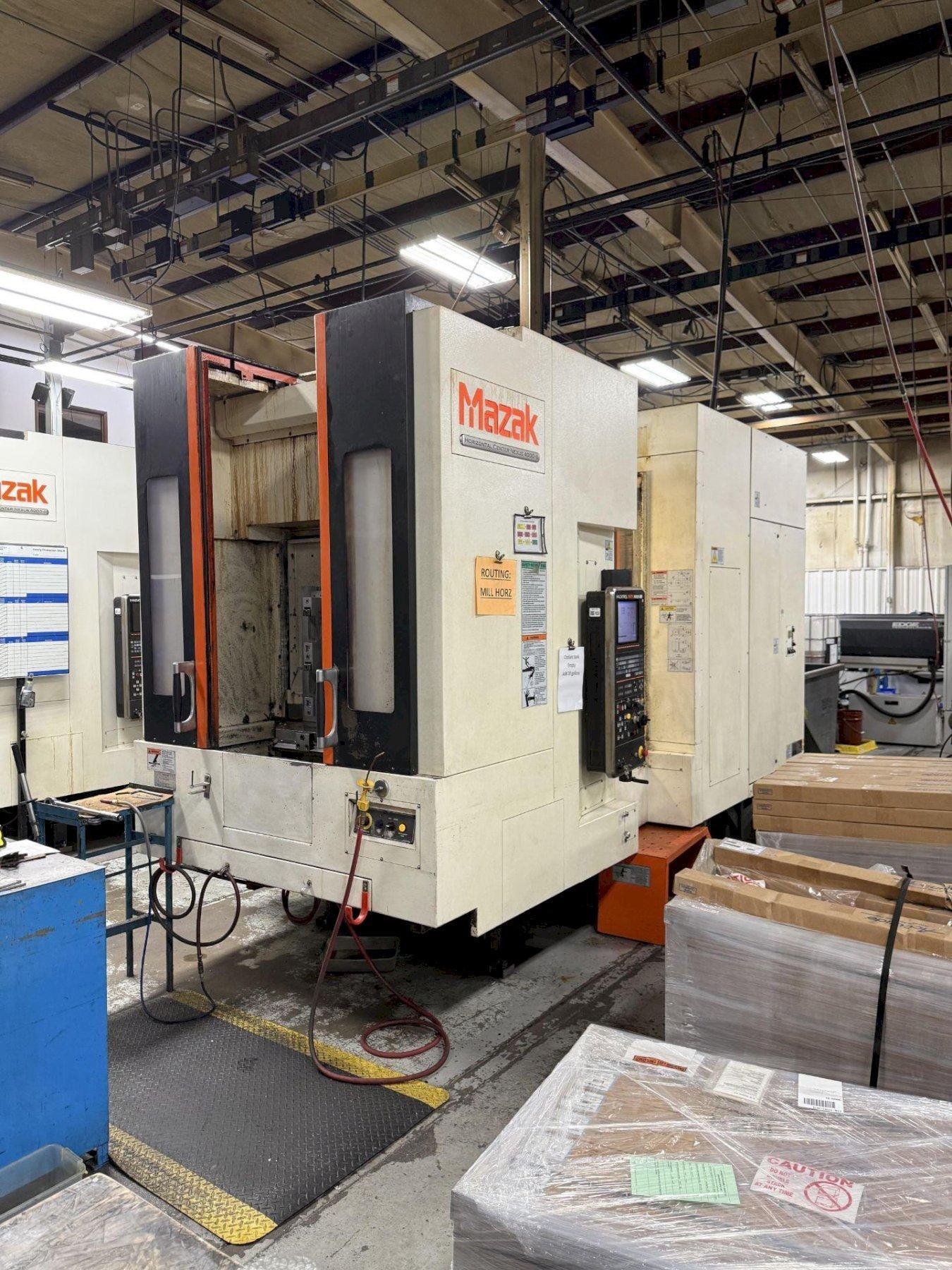 MAZAK NEXUS 4000-2 CNC HORIZONTAL MACHINING CENTER. STOCK #1112125