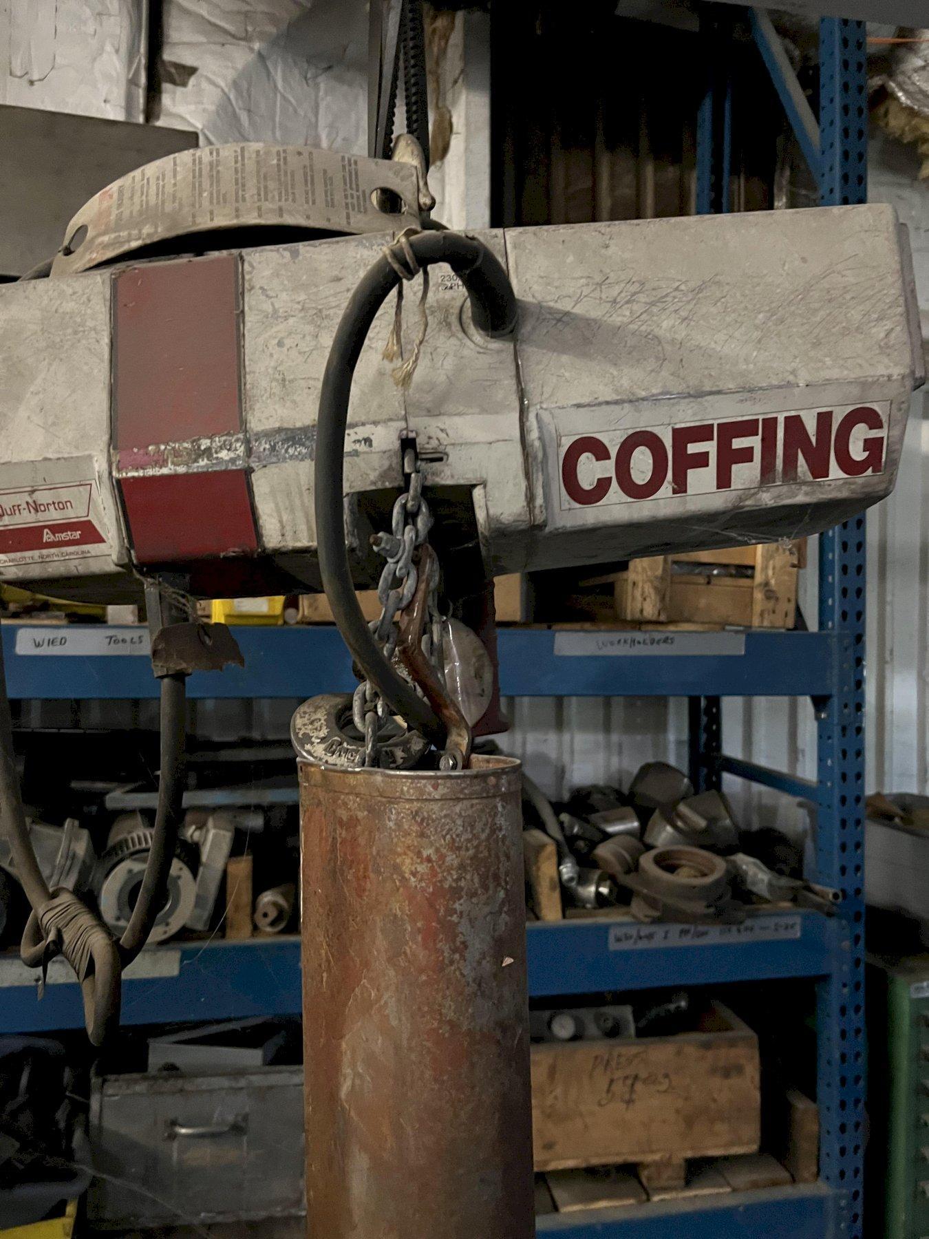 (1) PREOWNED COFFING 1/4 TON ELECTRIC CHAIN HOIST, MODEL #: JF 1/4, S/N: JF 264 C