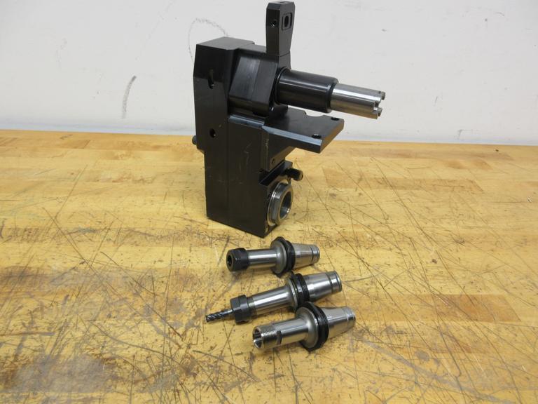 Heimatec 8 019 46 165, VDI40 Drive Lathe Radial Live Tool, Double Sided ER32 Collet with (3) ER16 Collet Adapters- Auction Item