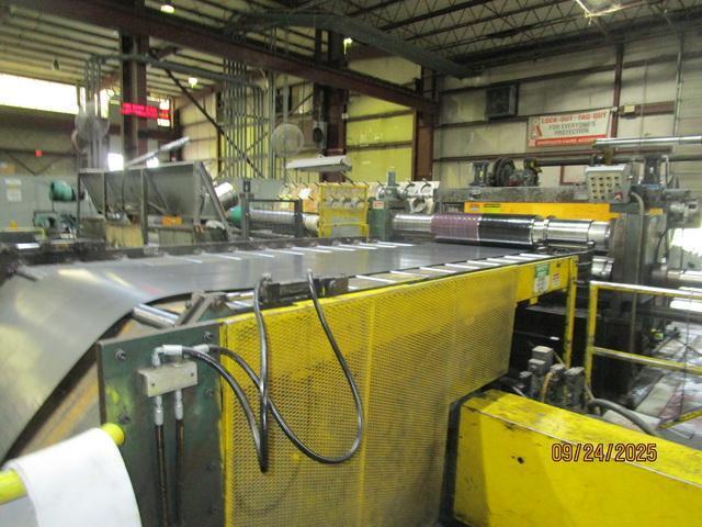 72" x .187" x 60,000# Chicago Slitting Line with Two Injector Heads and Banding Line