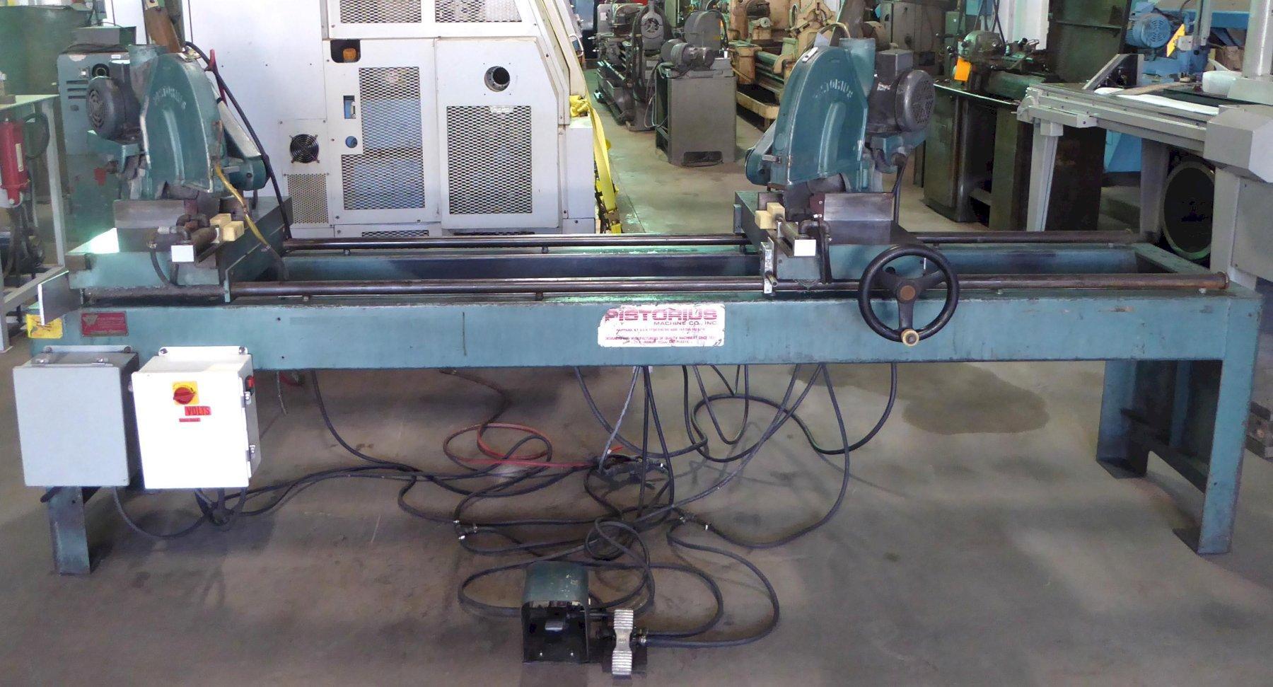 12″ Pistorius Double Miter Chop Saw DC12P, Pneumatic Downfeed, 3 HP