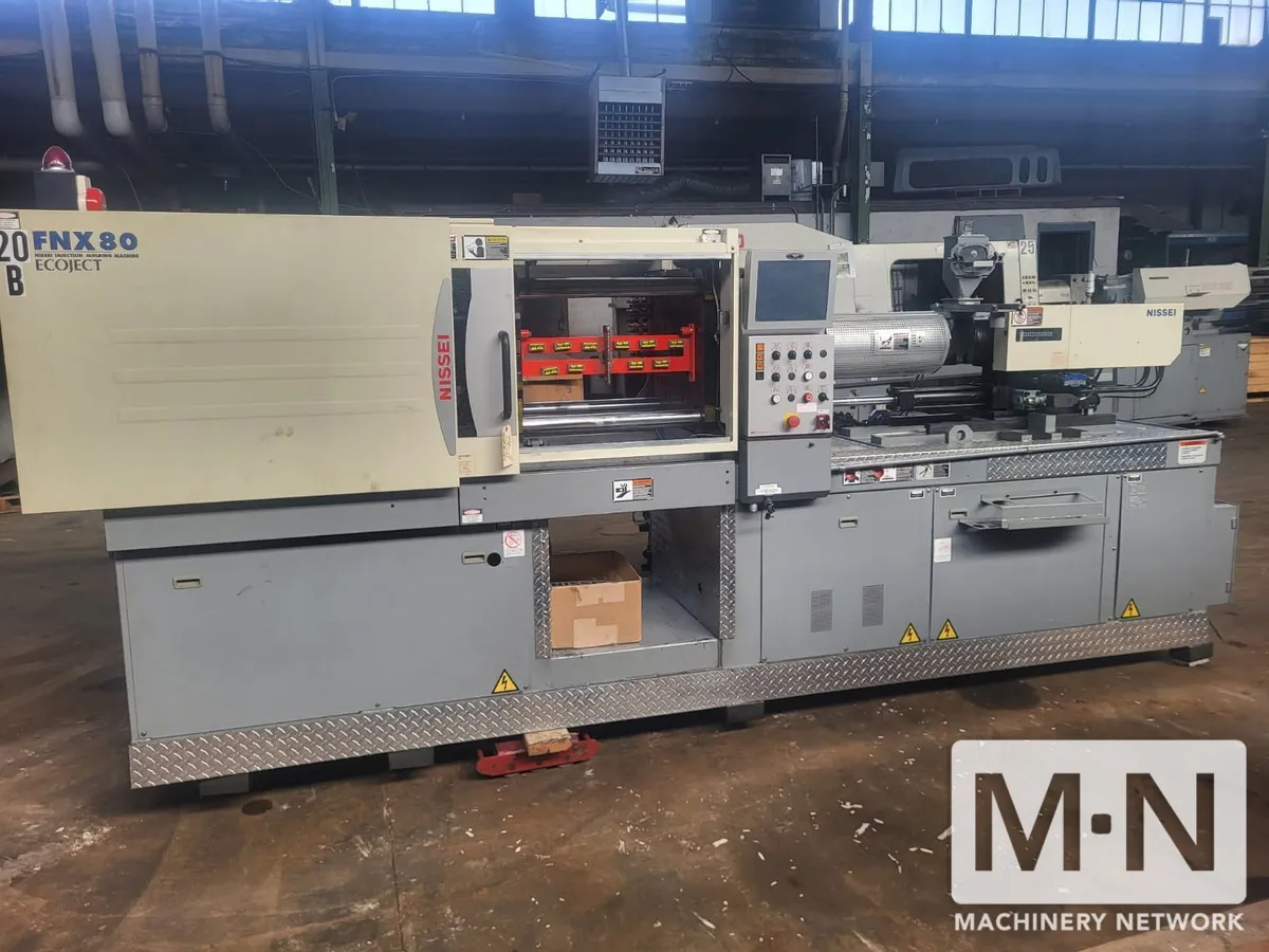 80 TON 3.8 OZ NISSEI MODEL FNX80III-12 INJECTION MOLDING MACHINE  MFG 2007
