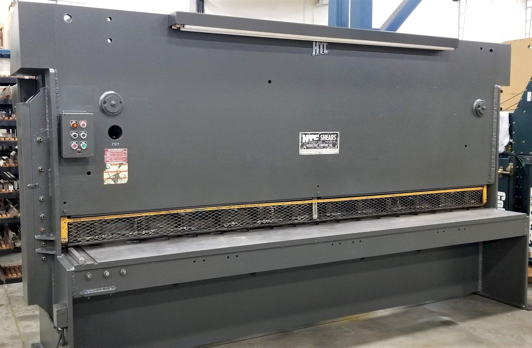 1/4" X 12' HTC HYDRAULIC SHEAR, MODEL 250-12A, 36" FOPBG, 92" SQUARING ARM, FLUSH FLOOR, ADJ. RAKE