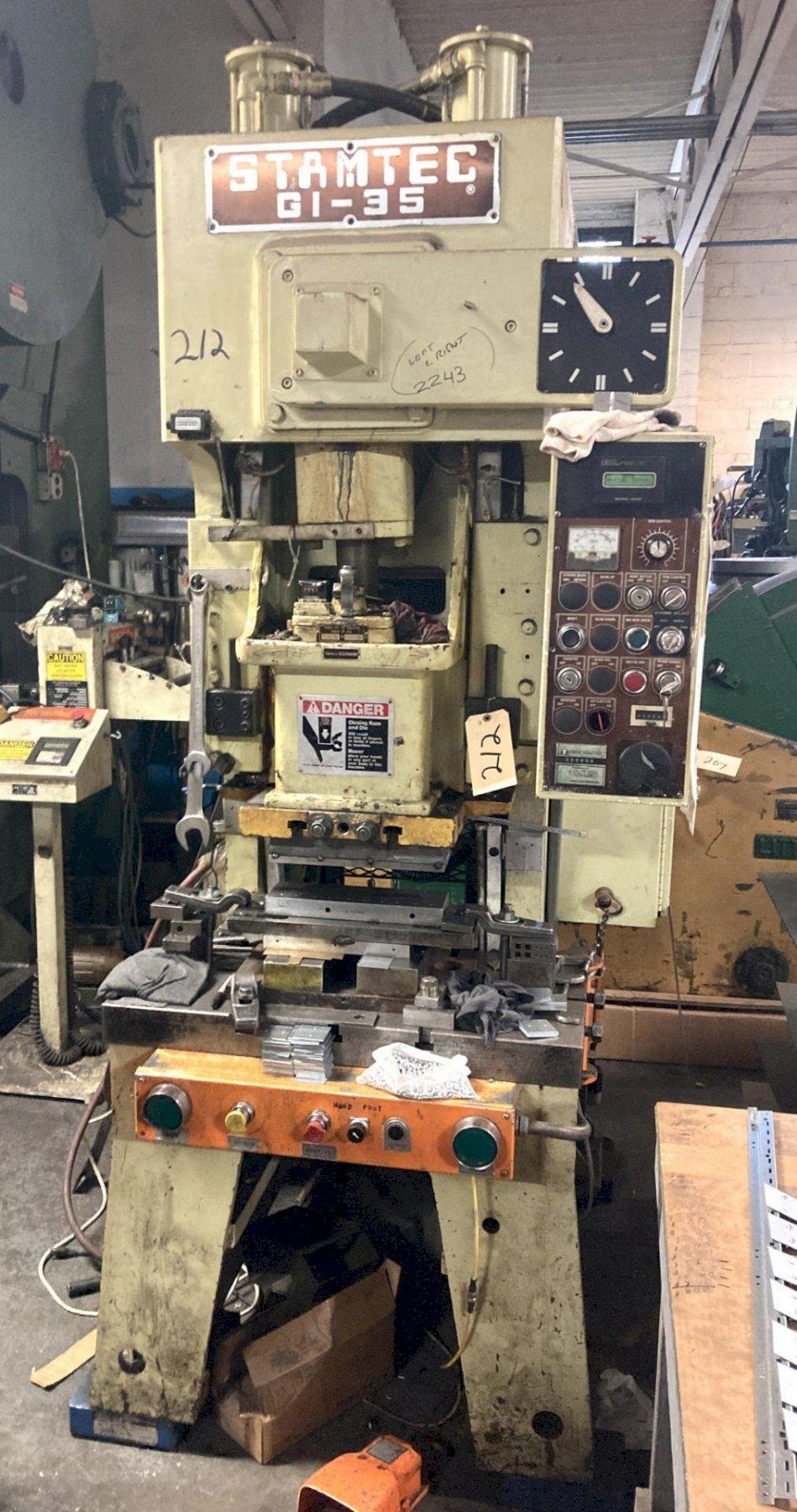 35 TON STAMTEC G1-35 GAP FRAME PRESS. STOCK # 0669425