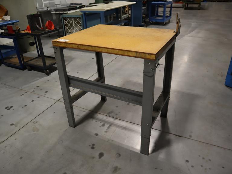 Wood Top Table- Auction Item