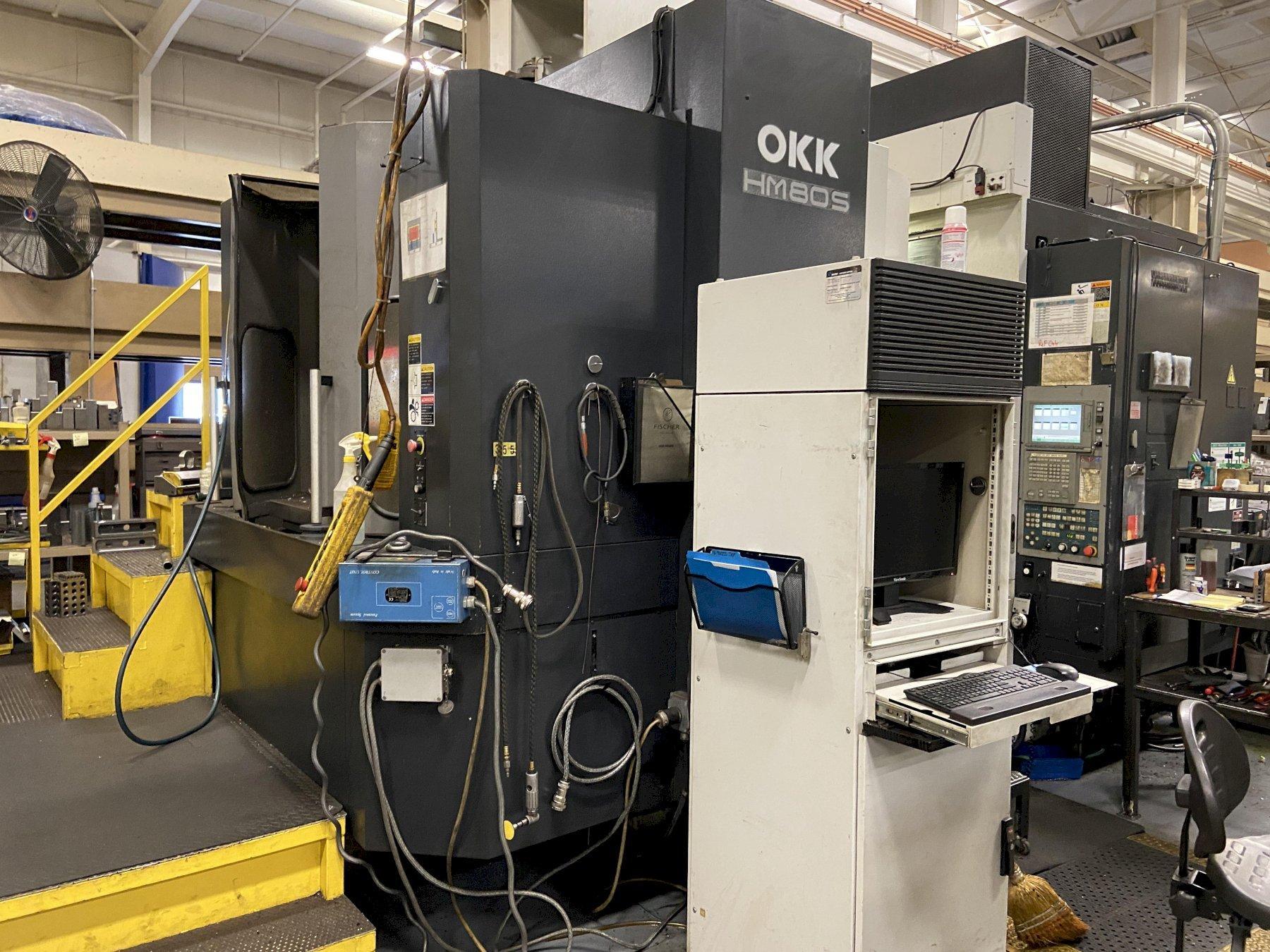 OKK HM80S CNC Horizontal Machining Center, Meldas 600, 31.5