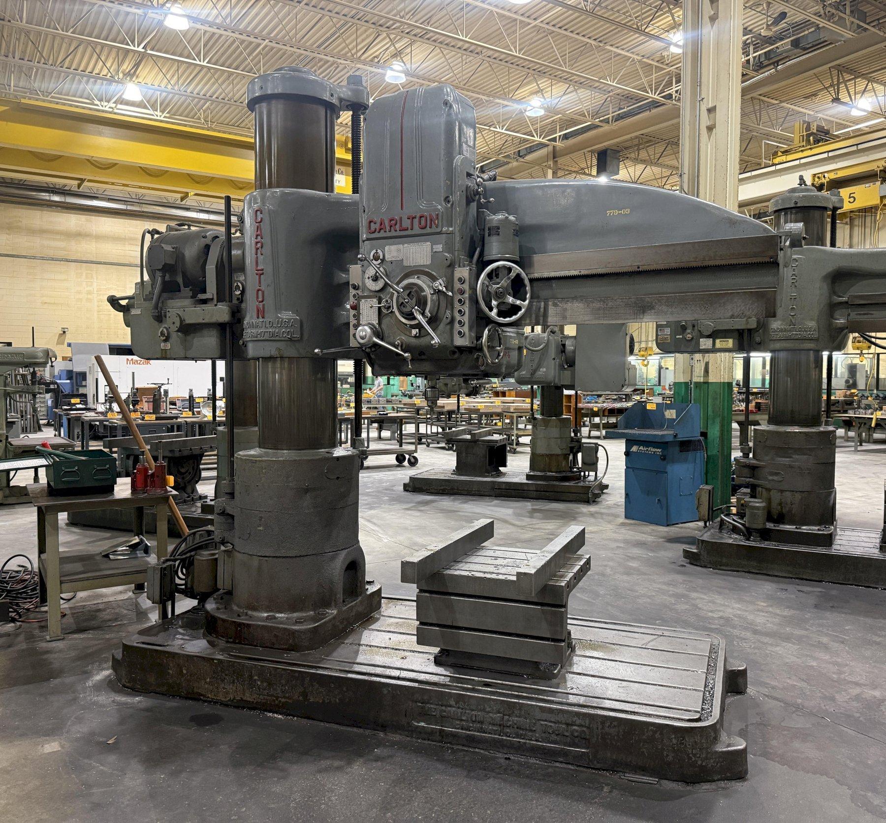 6' X 17" CARLTON MODEL 4A RADIAL DRILL: YOBRO #26415
