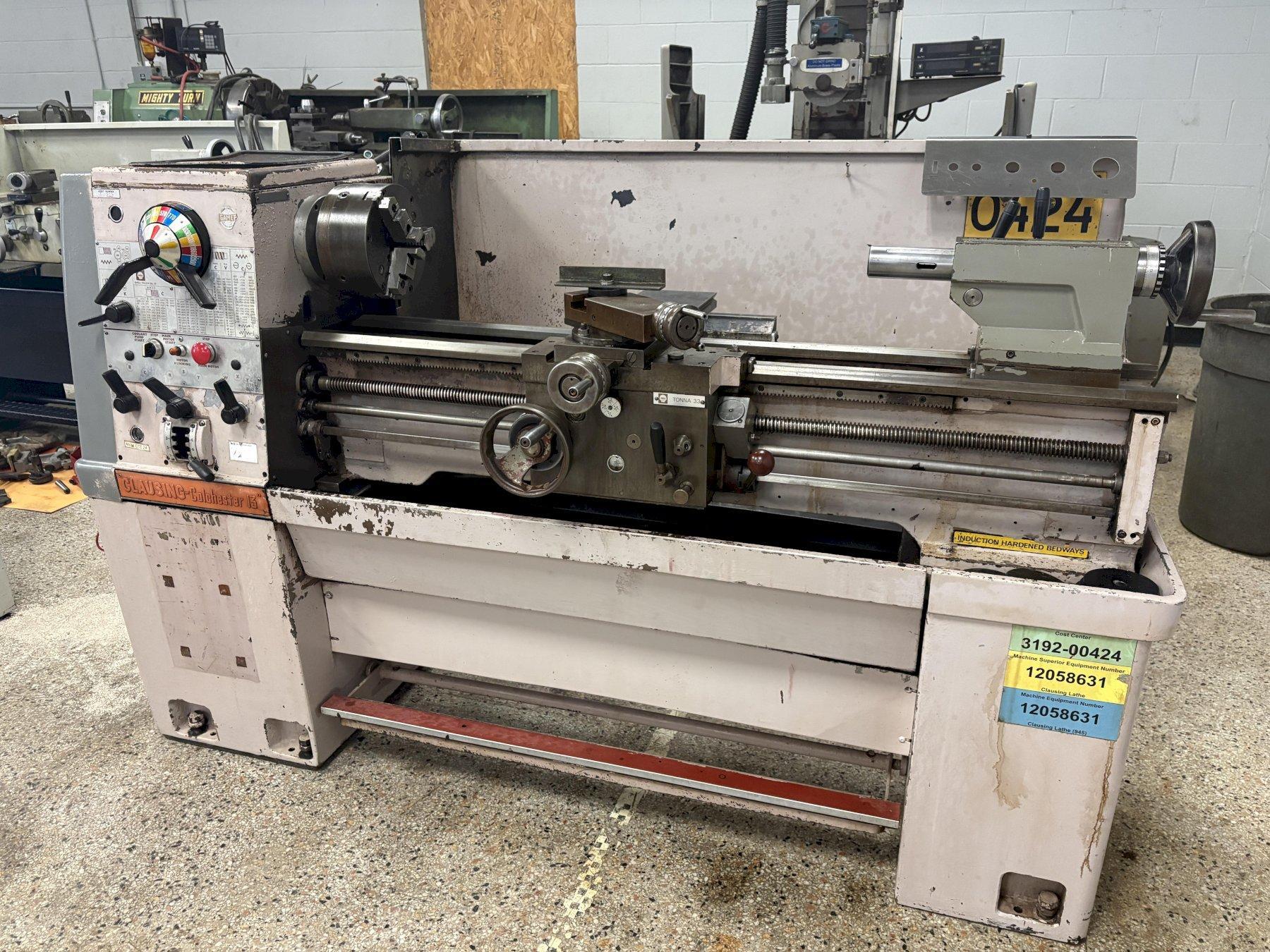 13" x 40" CLAUSING-COLCHESTER Geared Head Engine Lathe