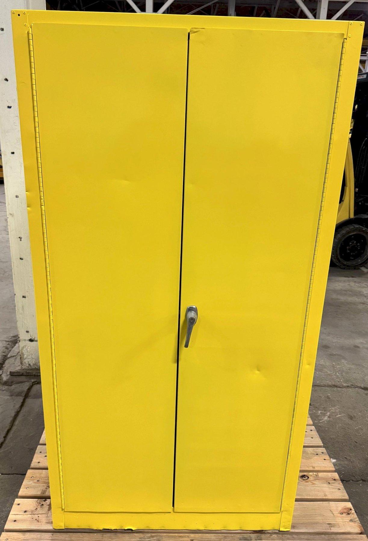 Flammable Storage Cabinet, 55 Gallon Drum Capacity, Double Door, 34" x 34" x 65"H