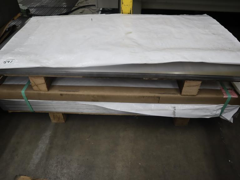 Steel Sheet Material, (2) Stacks of CRS 16ga x 48" x 24", (100pc Stack and Partial)- Auction Item
