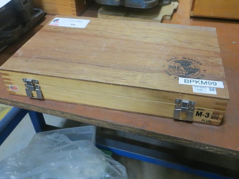 Meyer M-3 Plus Pin Gauge Set .501-.625- Auction Item