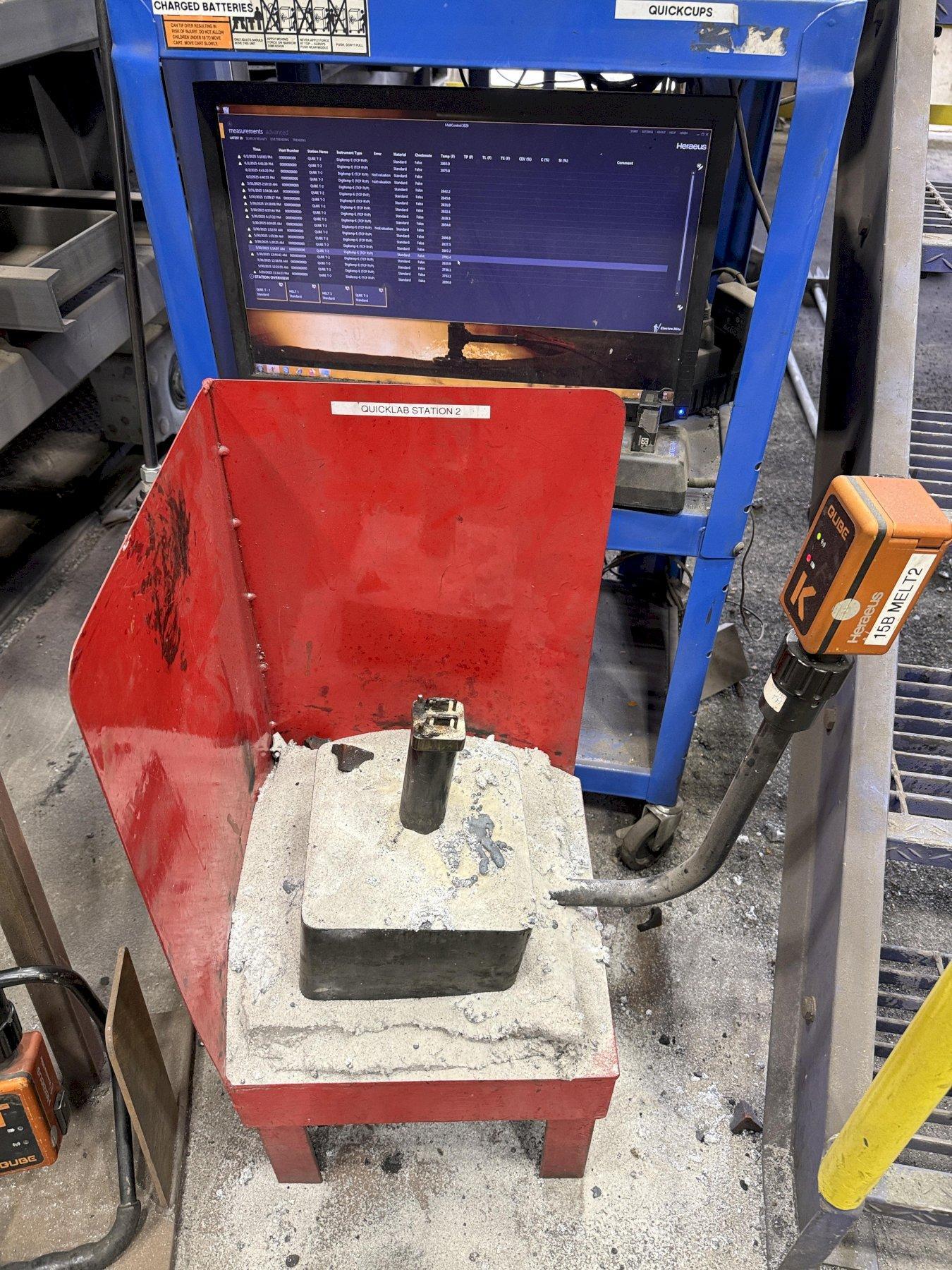 Electronite quicklab system with monitor and Heraeus Sensor Lab foundry with stands